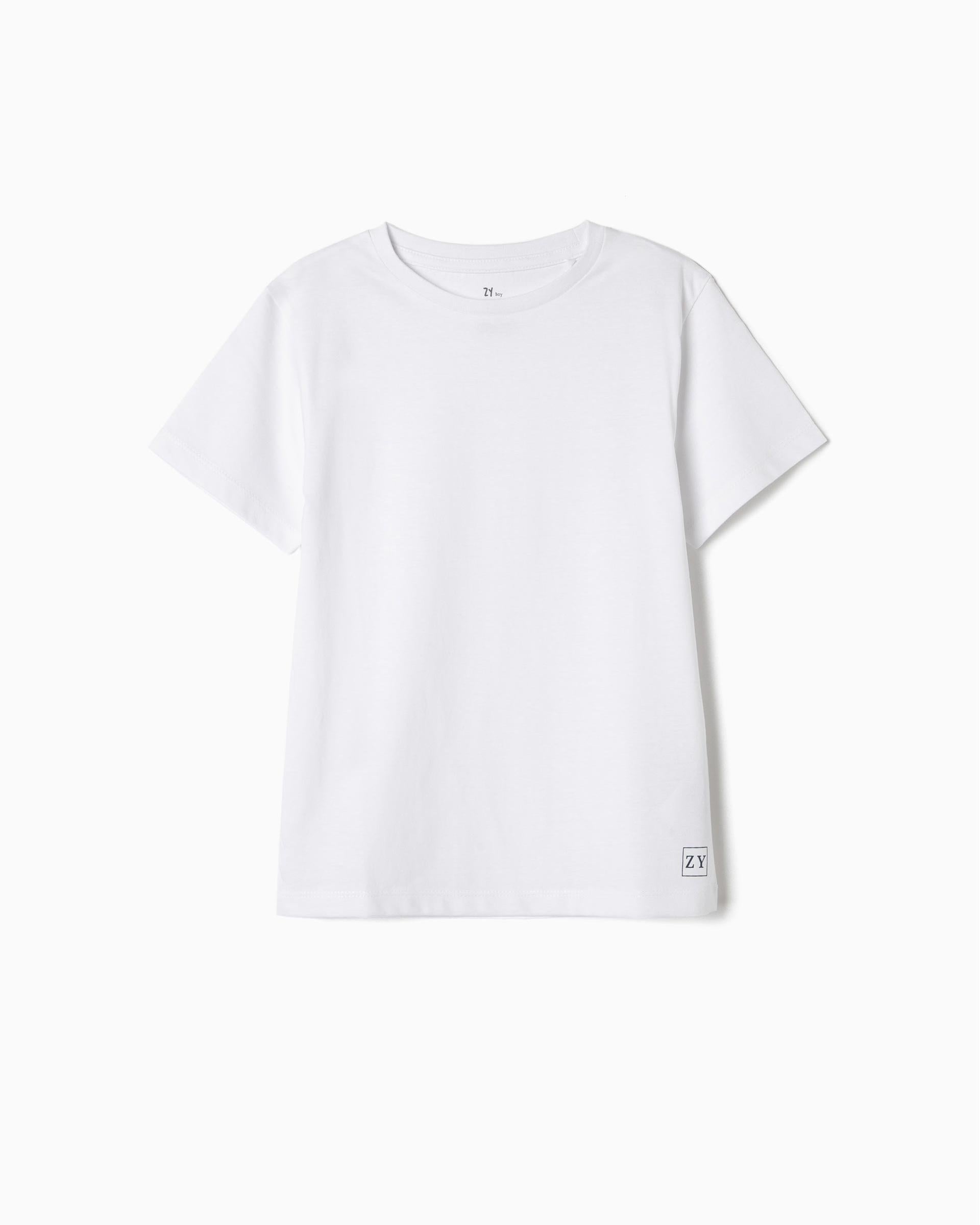 2 Plain T-Shirts for Boys, White