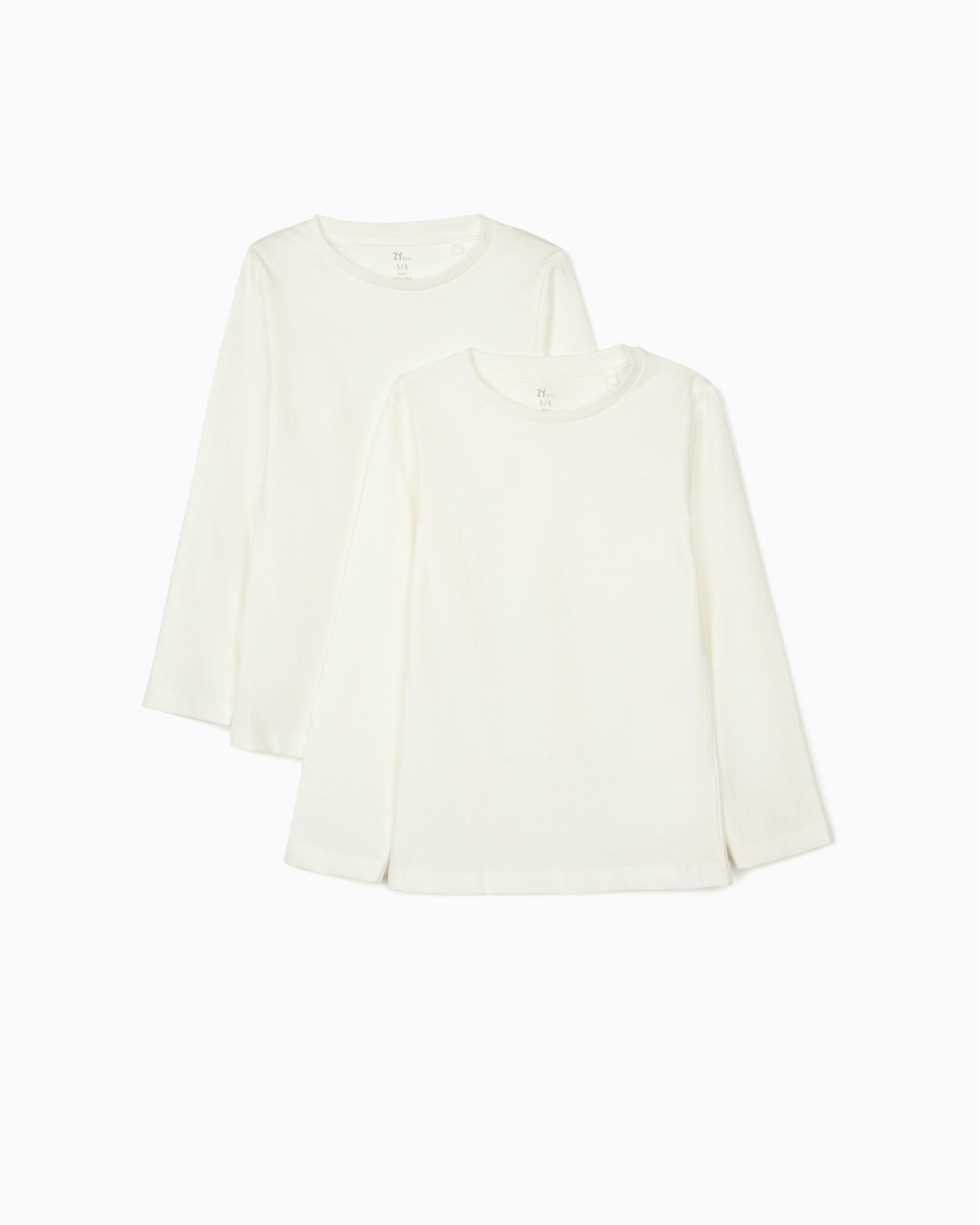 PACK 2 LONG SLEEVE B, WHITE7, 11/12
