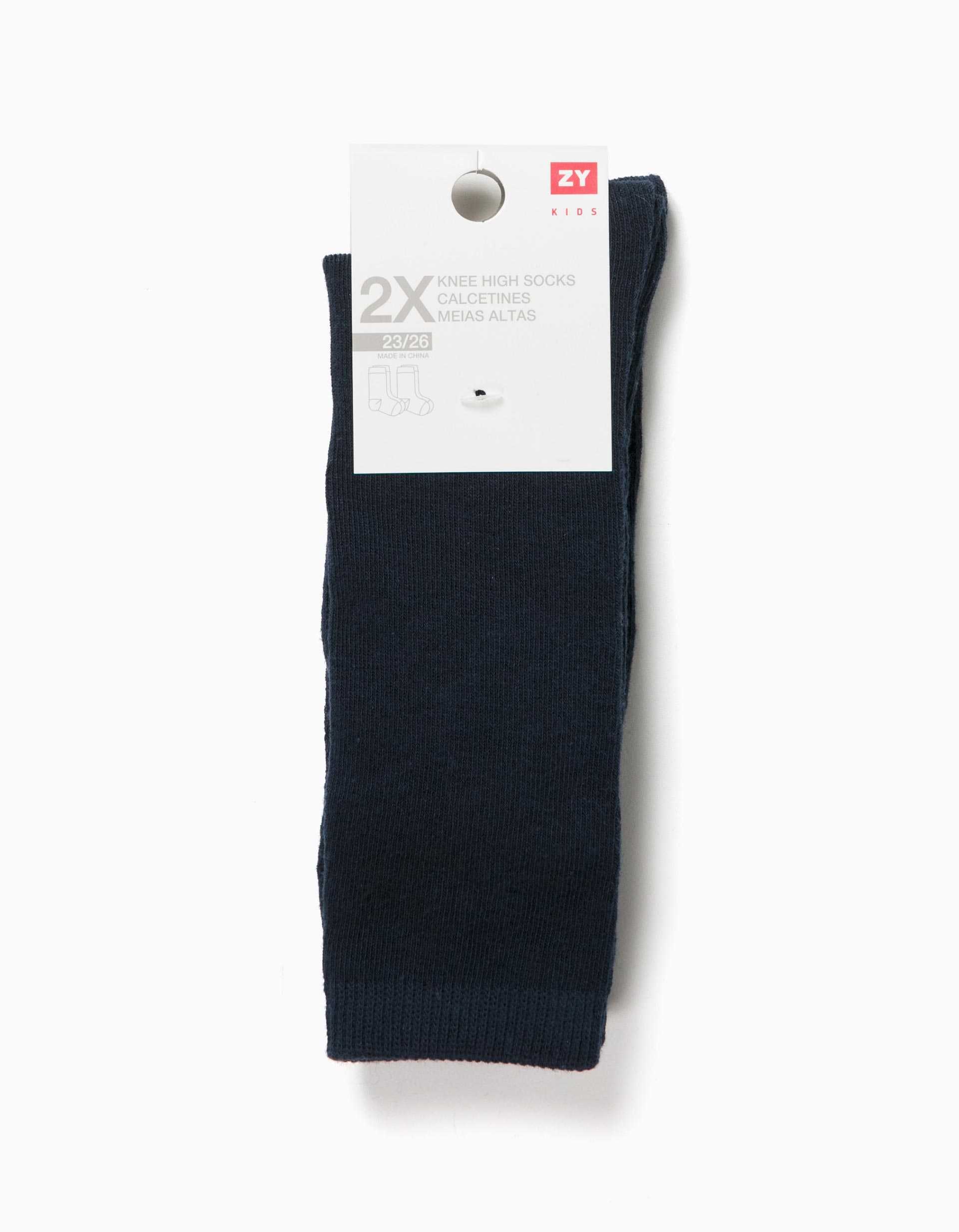 P2 HIGHT SOCKS NAVY, DARK BLUE1, 23/26