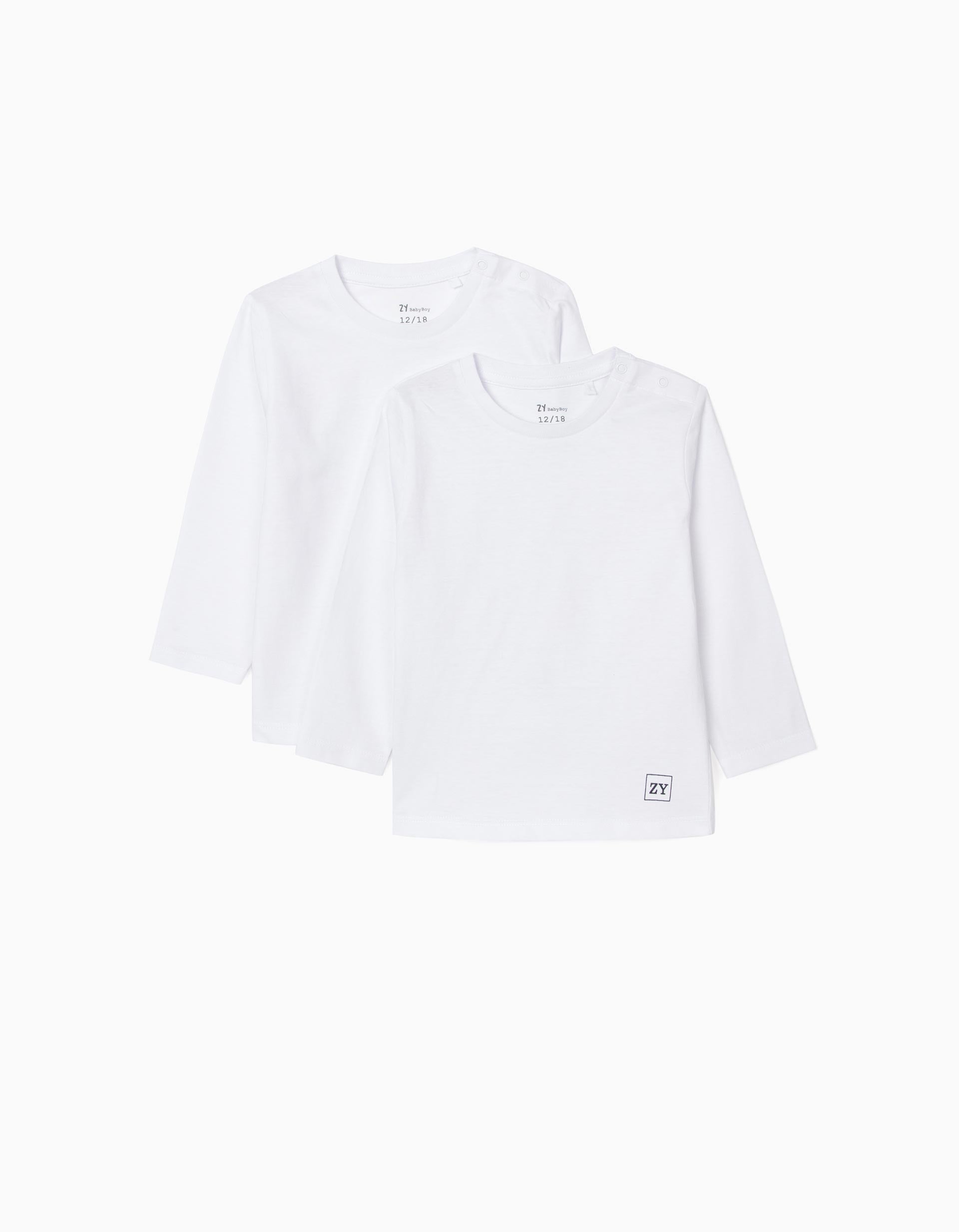 P2 TSHIRT LS JERSEY, WHITE1, 18/24M