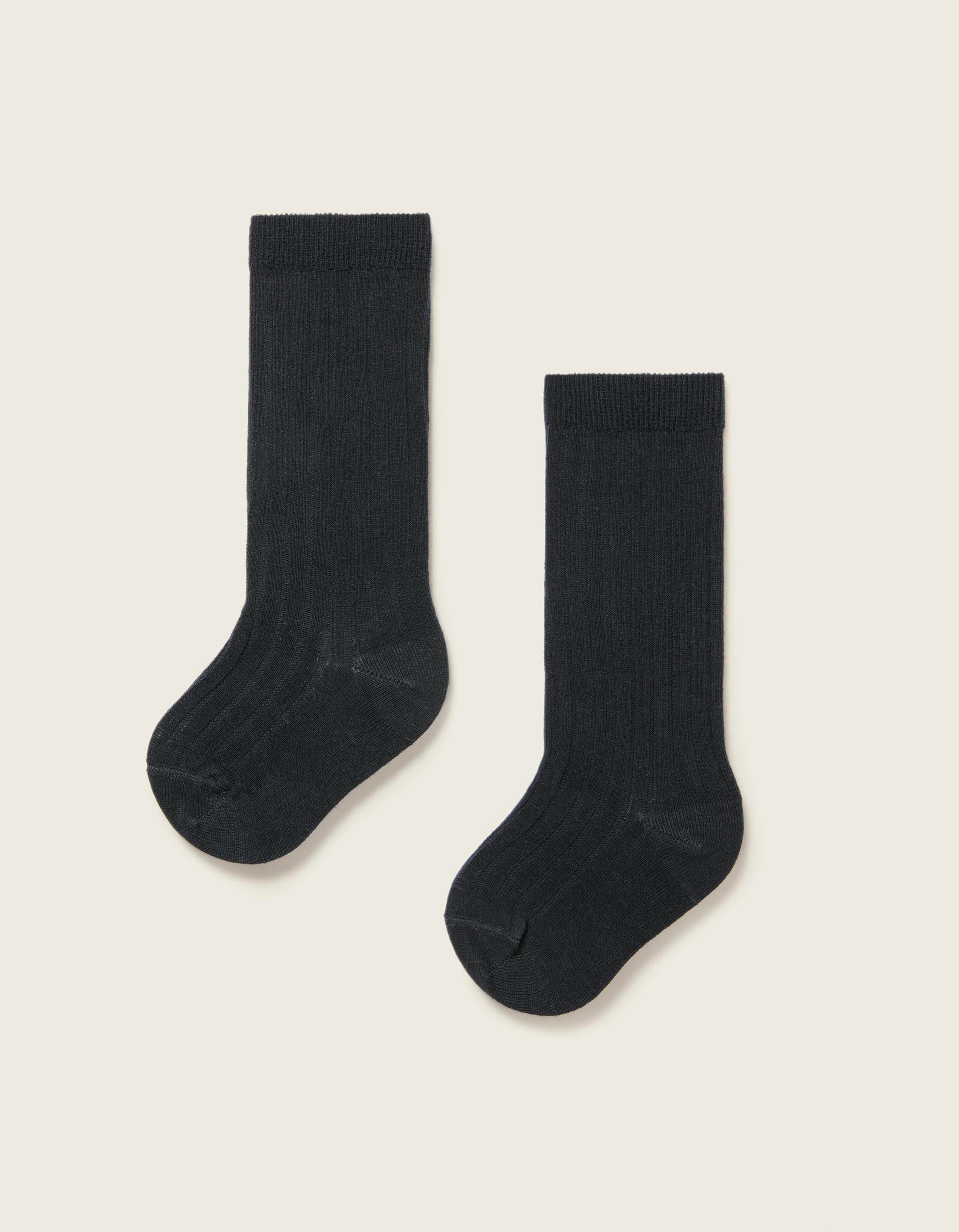 P2 HIGHT RIBBED SOCK, DARK BLUE2, 15/18