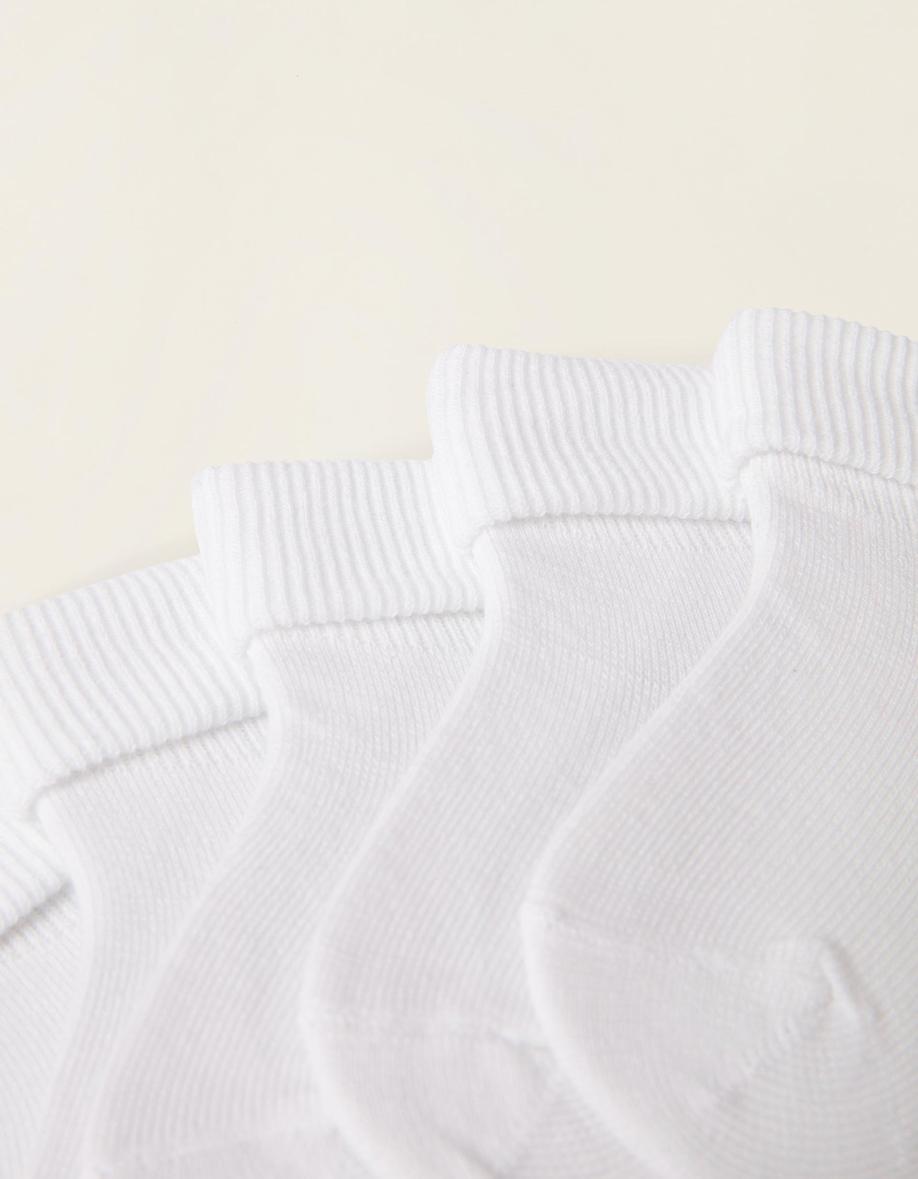 5-Pack Pairs of Socks with Turndown for Baby, White