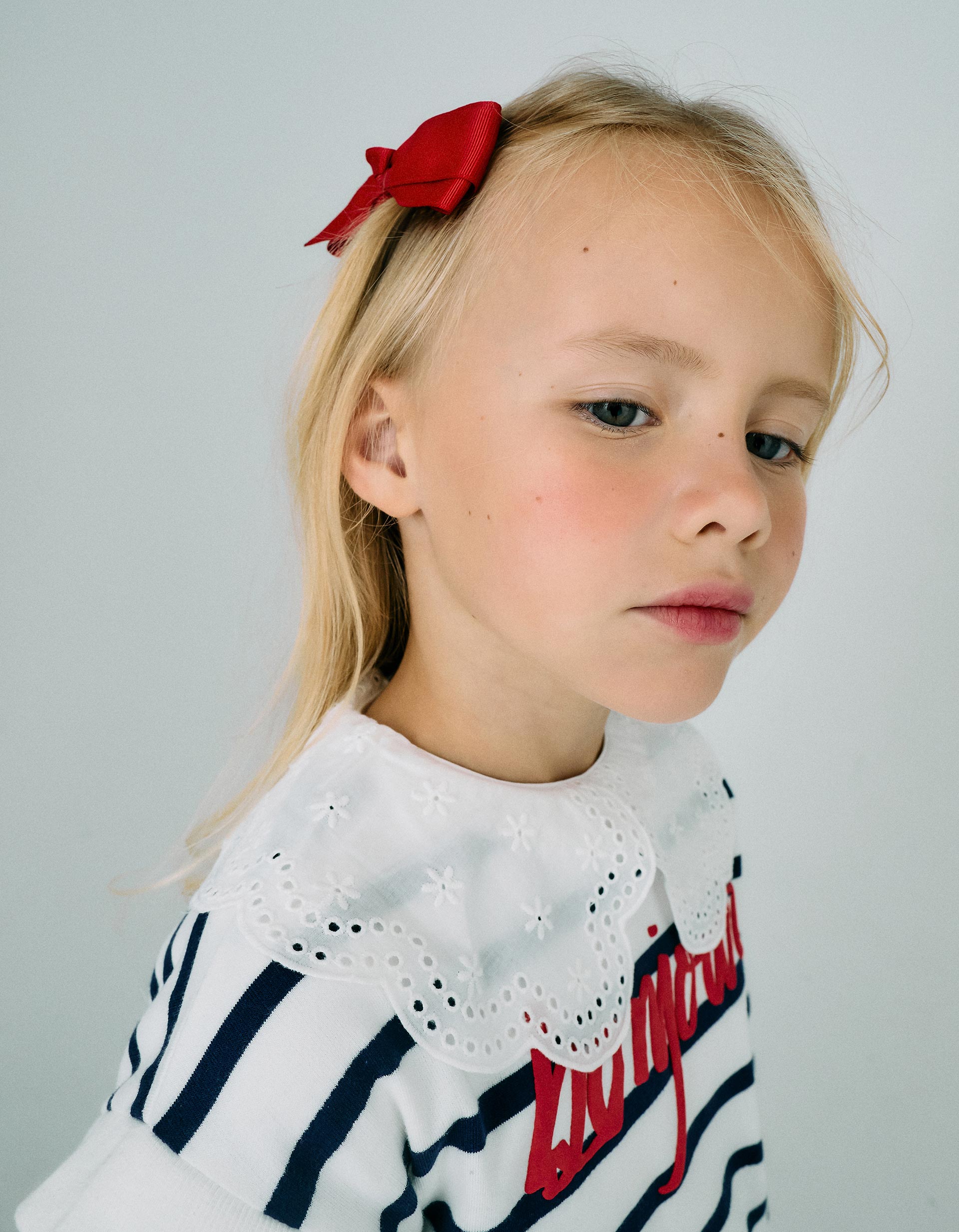 Hair Slide + Bobble with Bow for Babies and Girls, Red