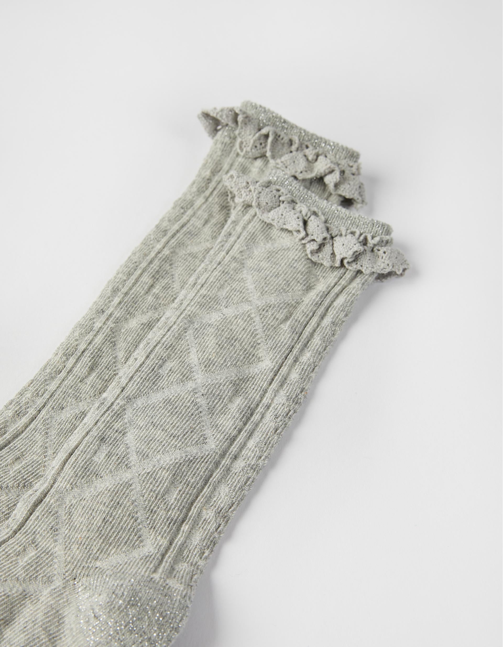 HIGH SOCKS FANTASY, LIGHT GREY, 23/26