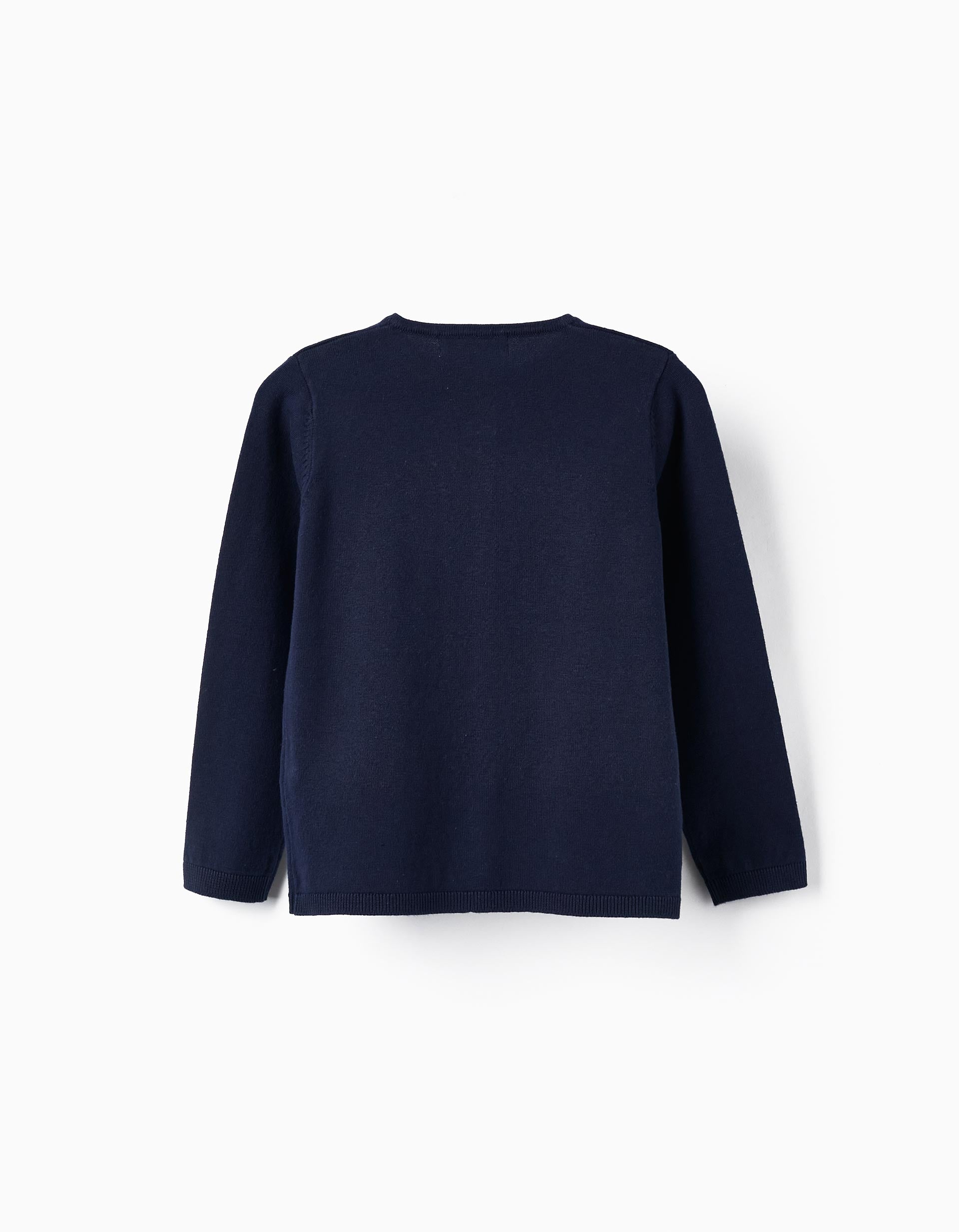 CARDIGAN, DARK BLUE, 3/4