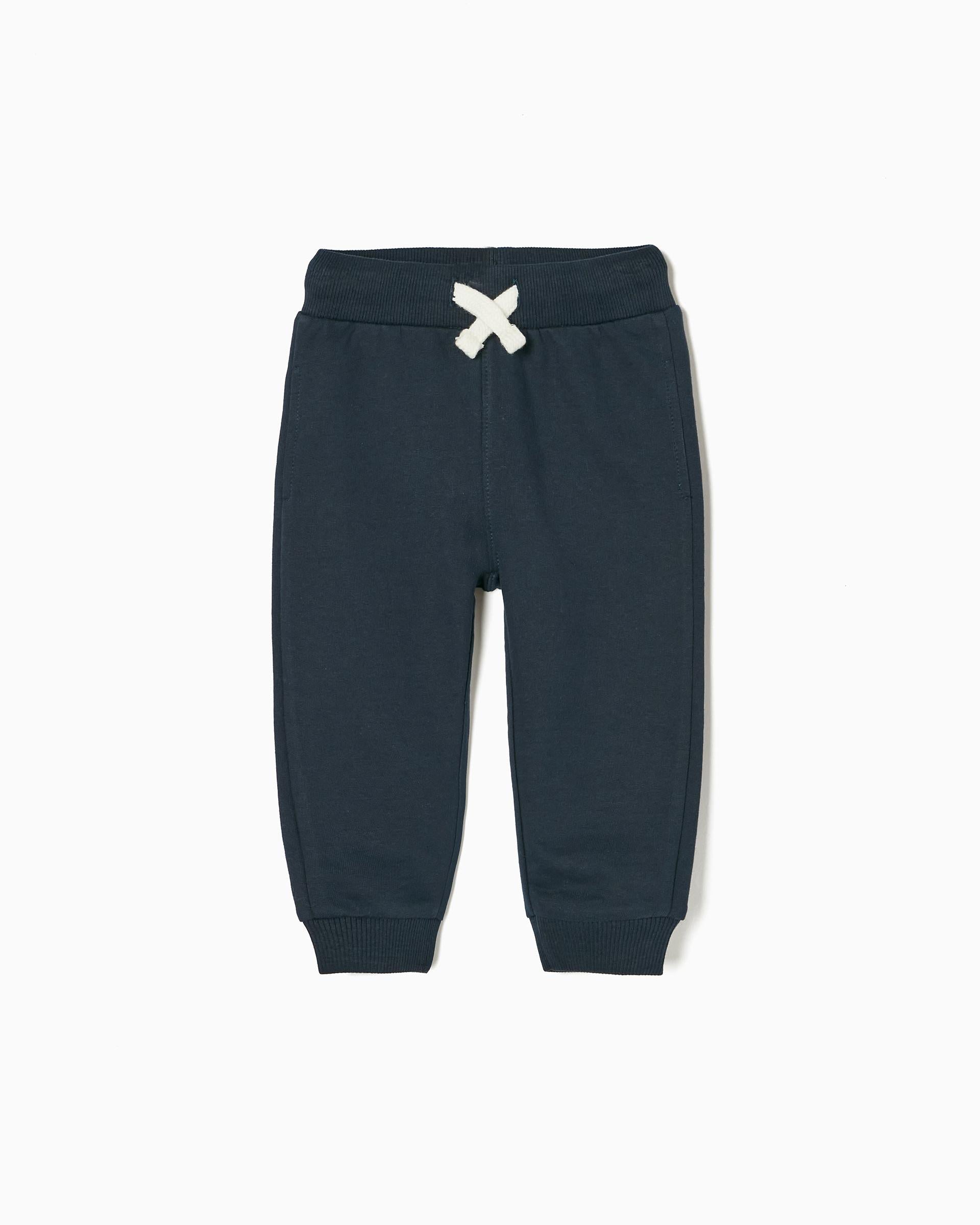 Cotton Joggers for Baby Boys, Dark Blue