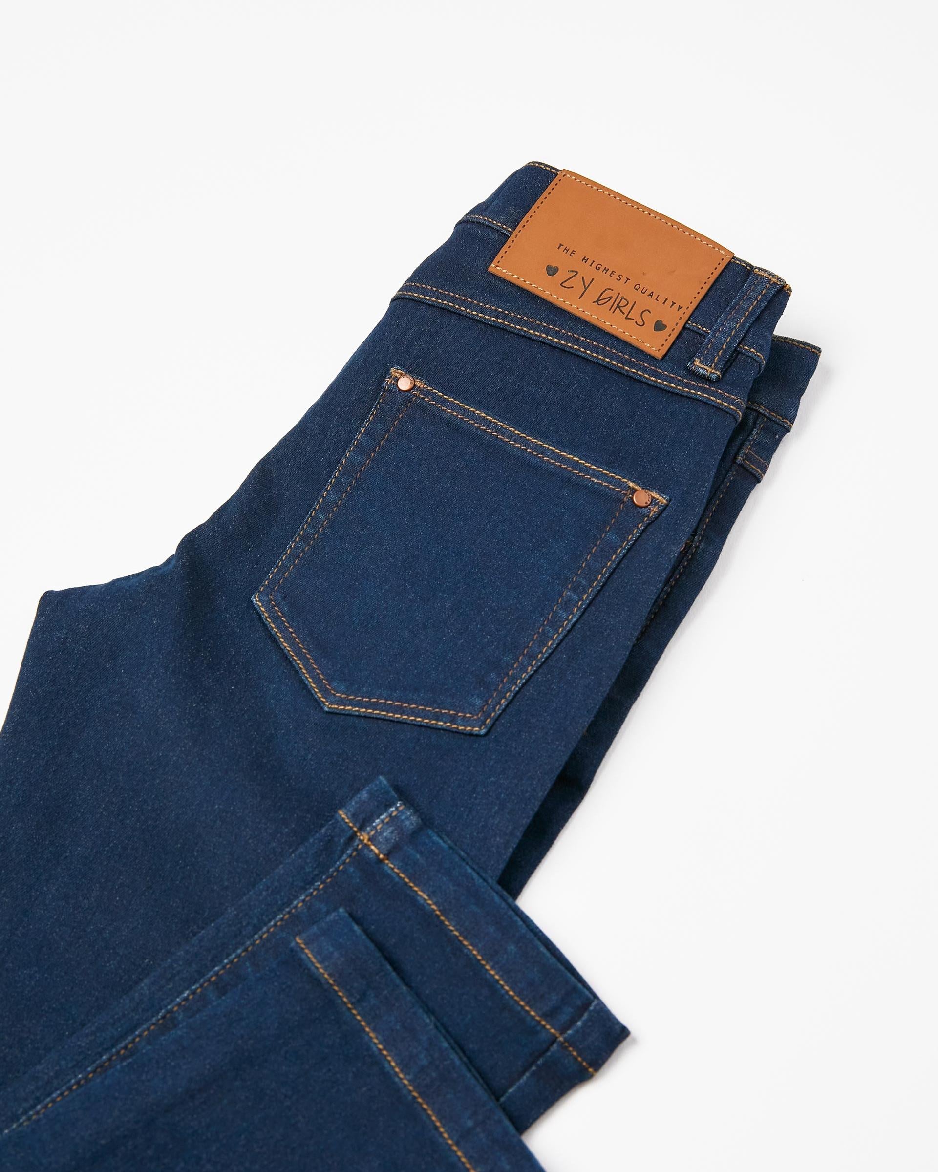 DENIM PANTS SKINNY, DARK BLUE, 13/14