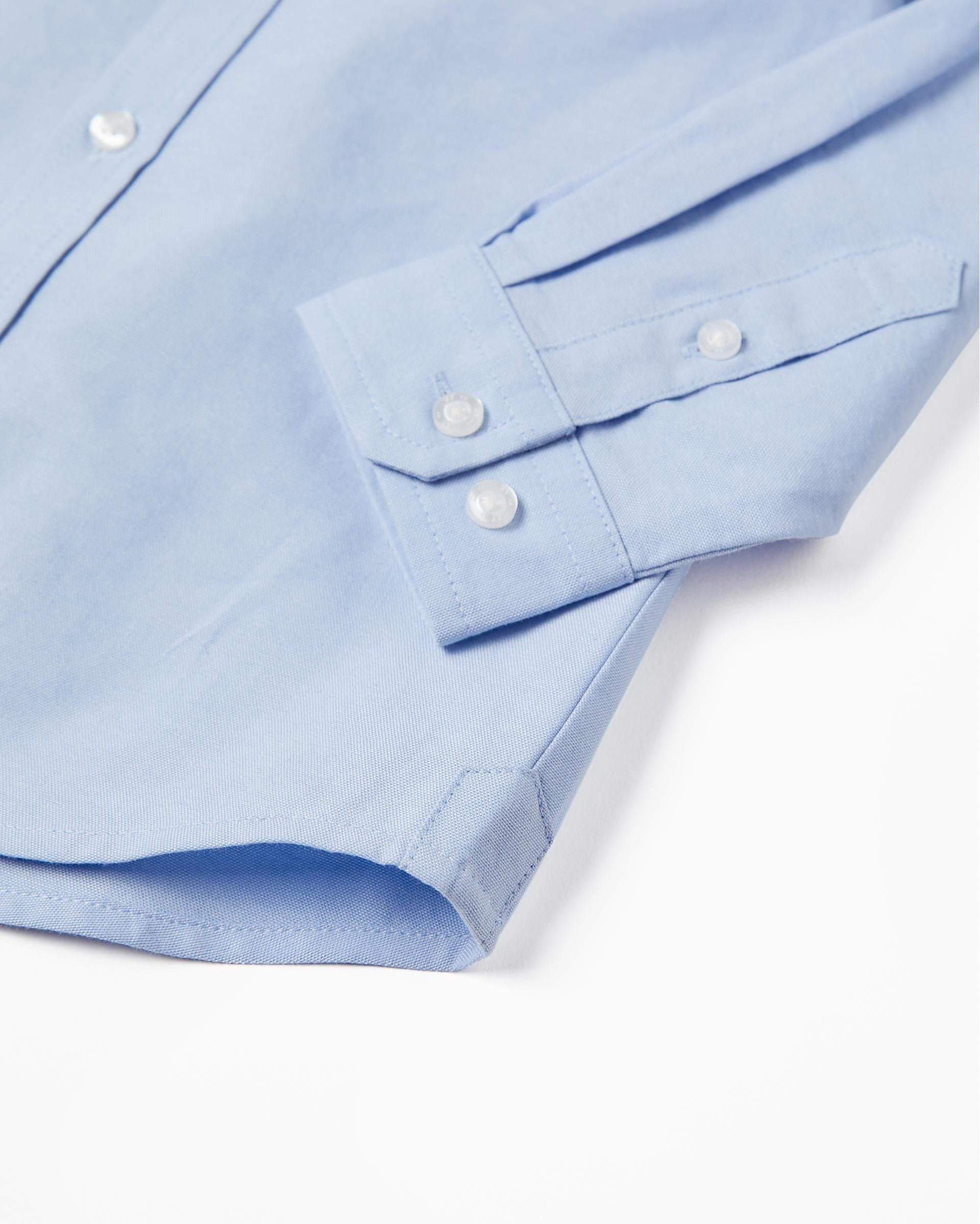 SHIRT LS OXFORD, LIGHT BLUE, 13/14