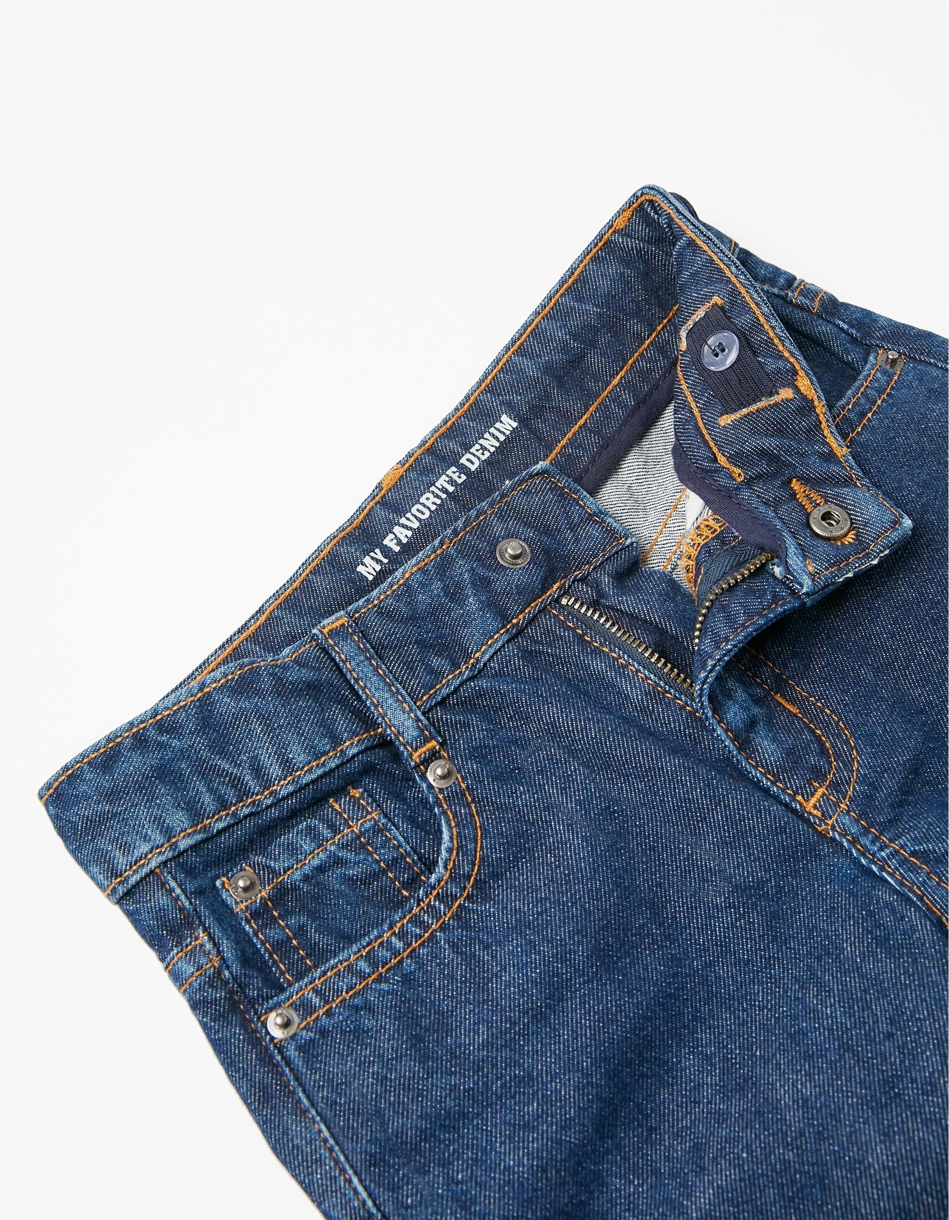 PANTS DENIM REGULAR FIT, BLUE, 11/12