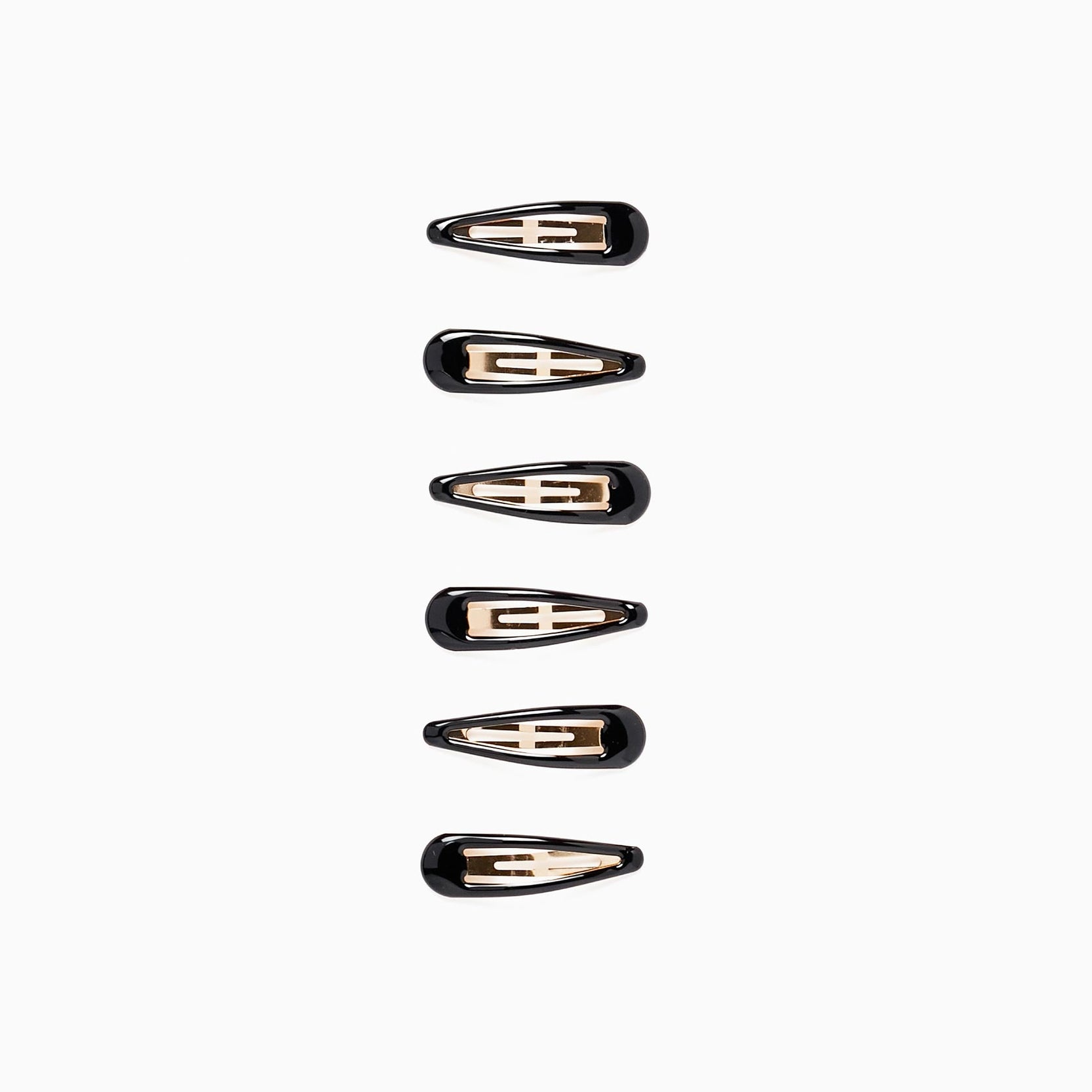 6-Pack Hair Clips for Babies and Girls, Black