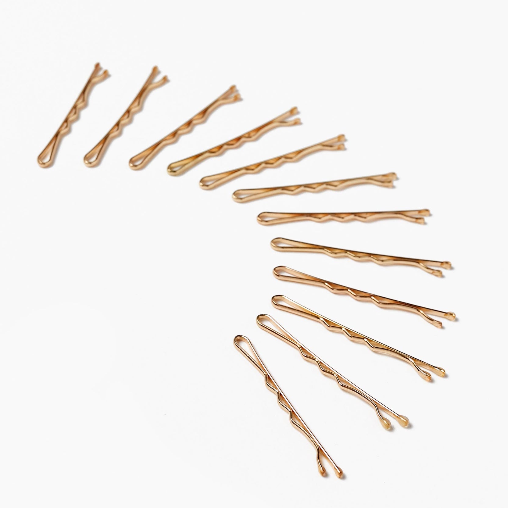 12-Pack Hair Pins for Babies and Girls, Gold