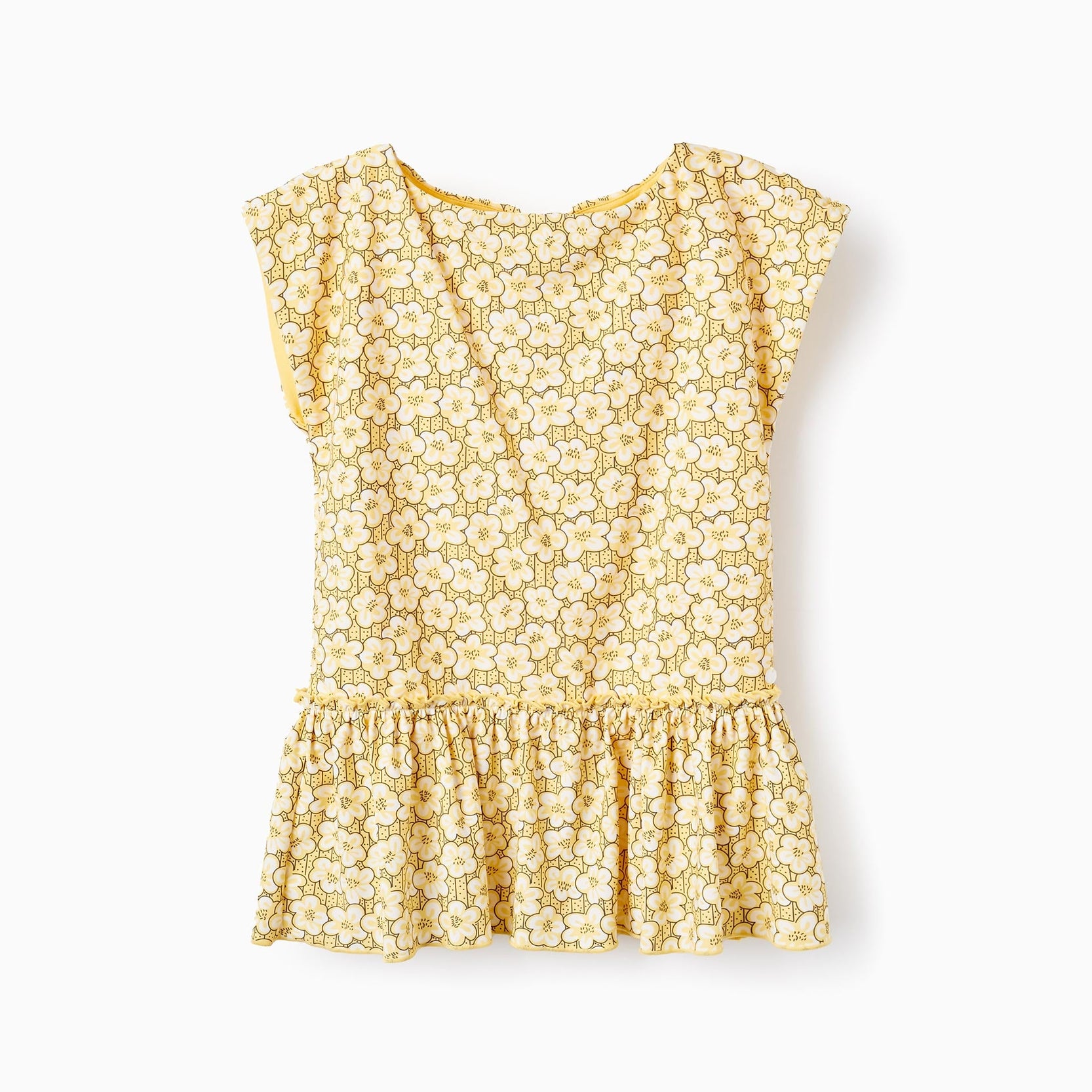 Beach Dress with UV 80 Protection for Girls, Yellow