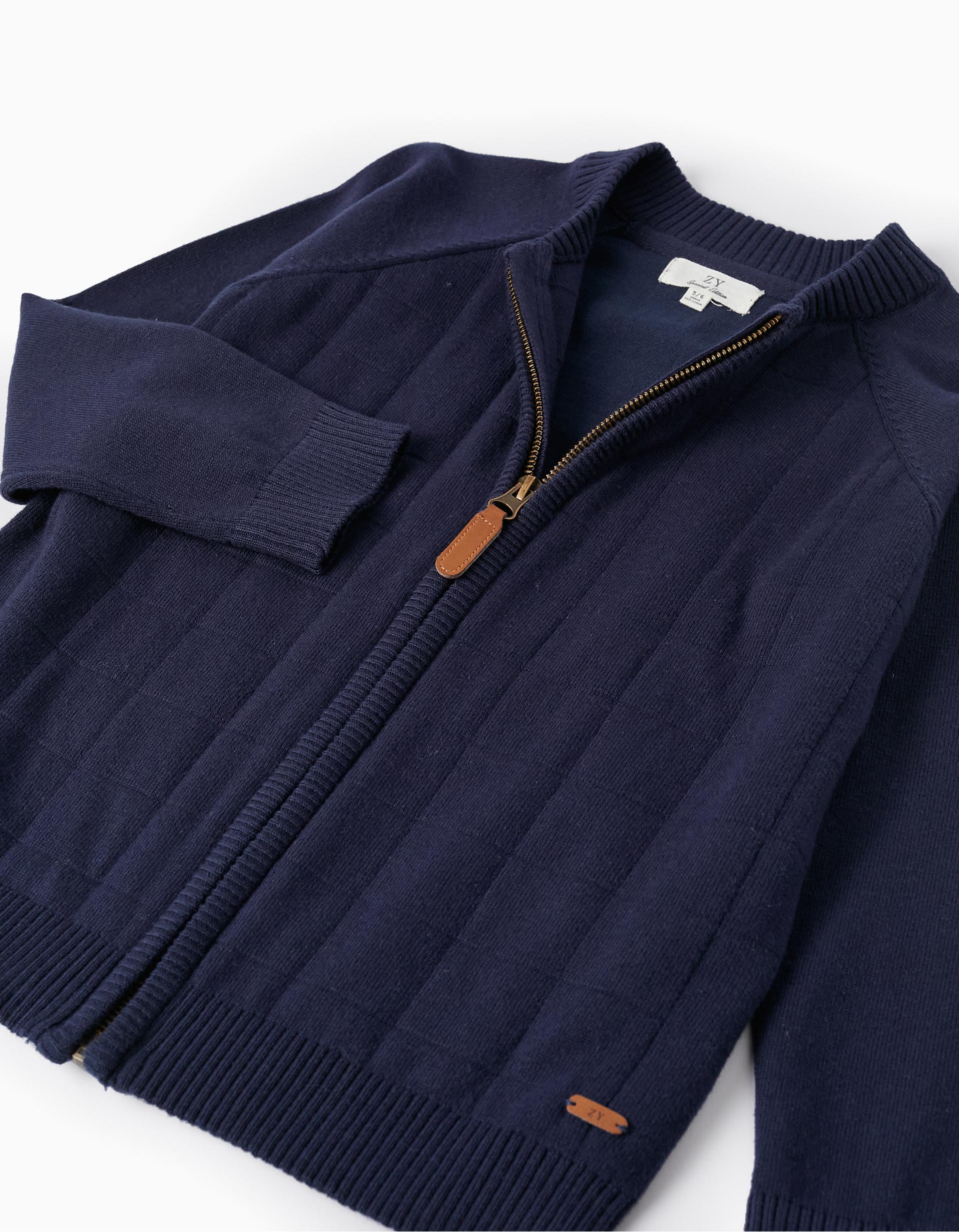 Knitted Cardigan for Boys, Dark Blue