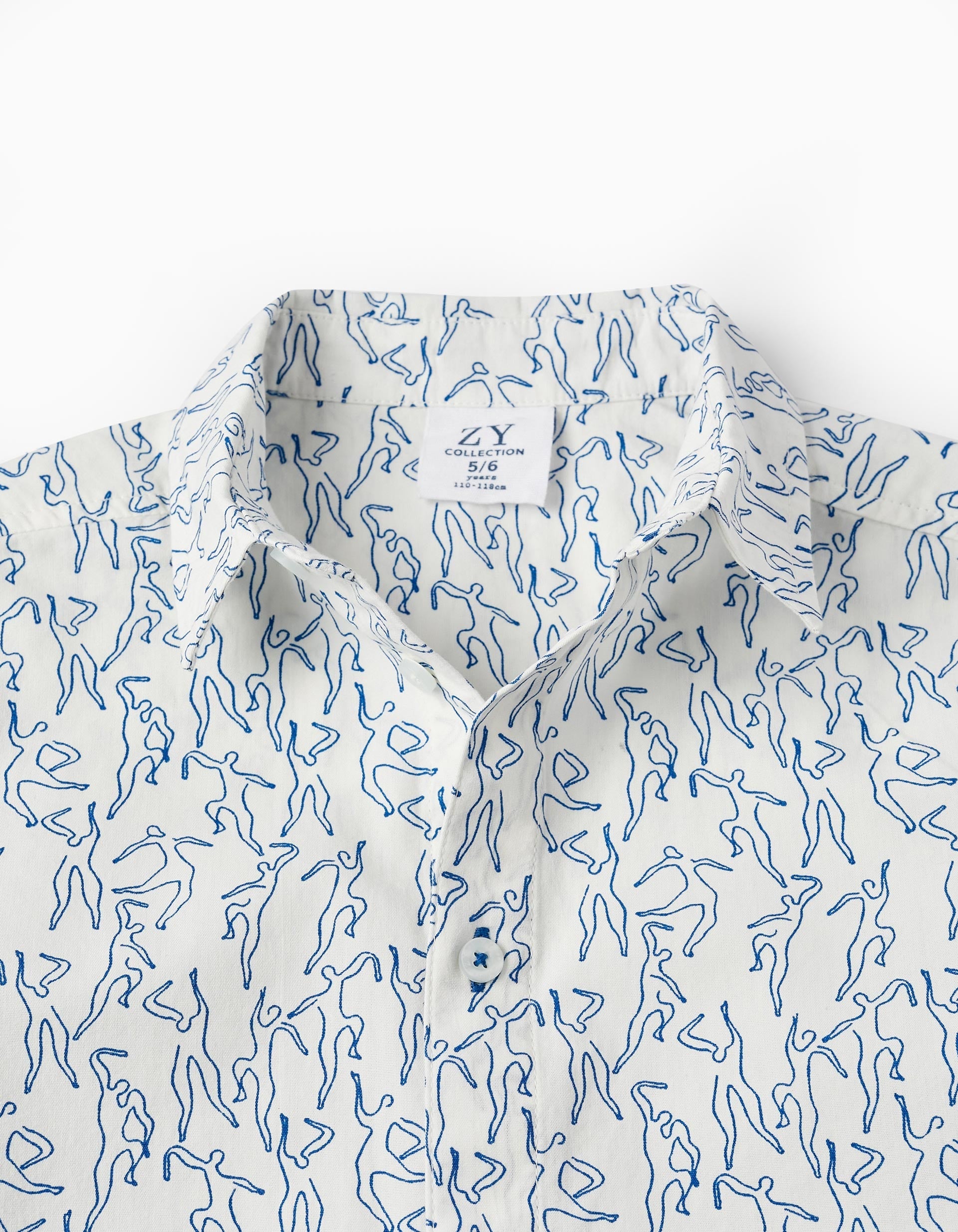 SHIRT SS AOP, BLUE, 6/7-SHIRT-KID BOY