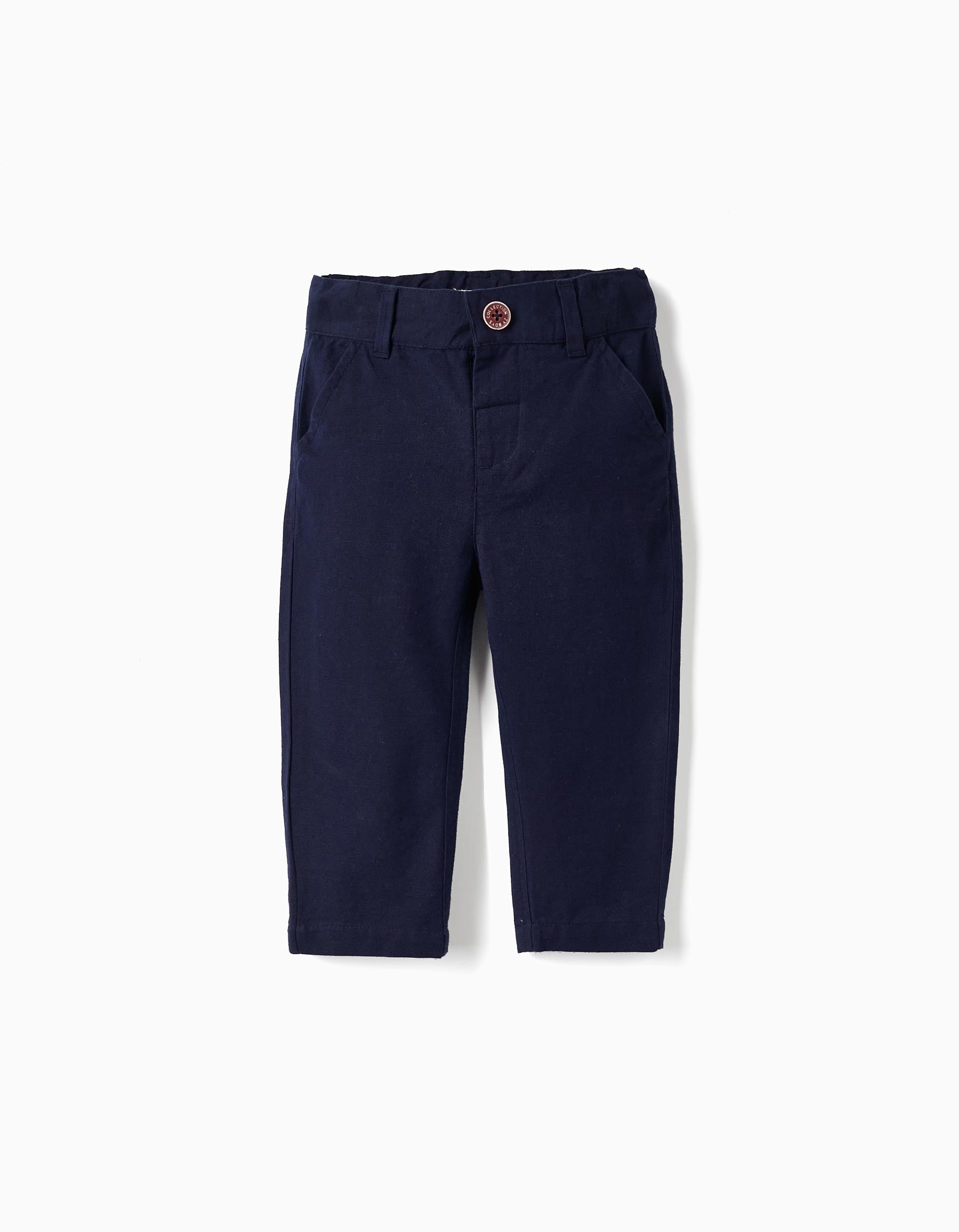 Trousers for Baby Boys 'Slim', Dark Blue