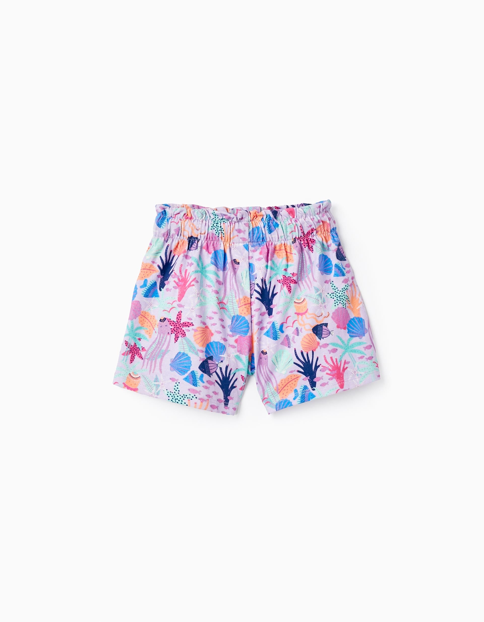 Cotton Shorts for Baby Girls 'Navy', Lilac