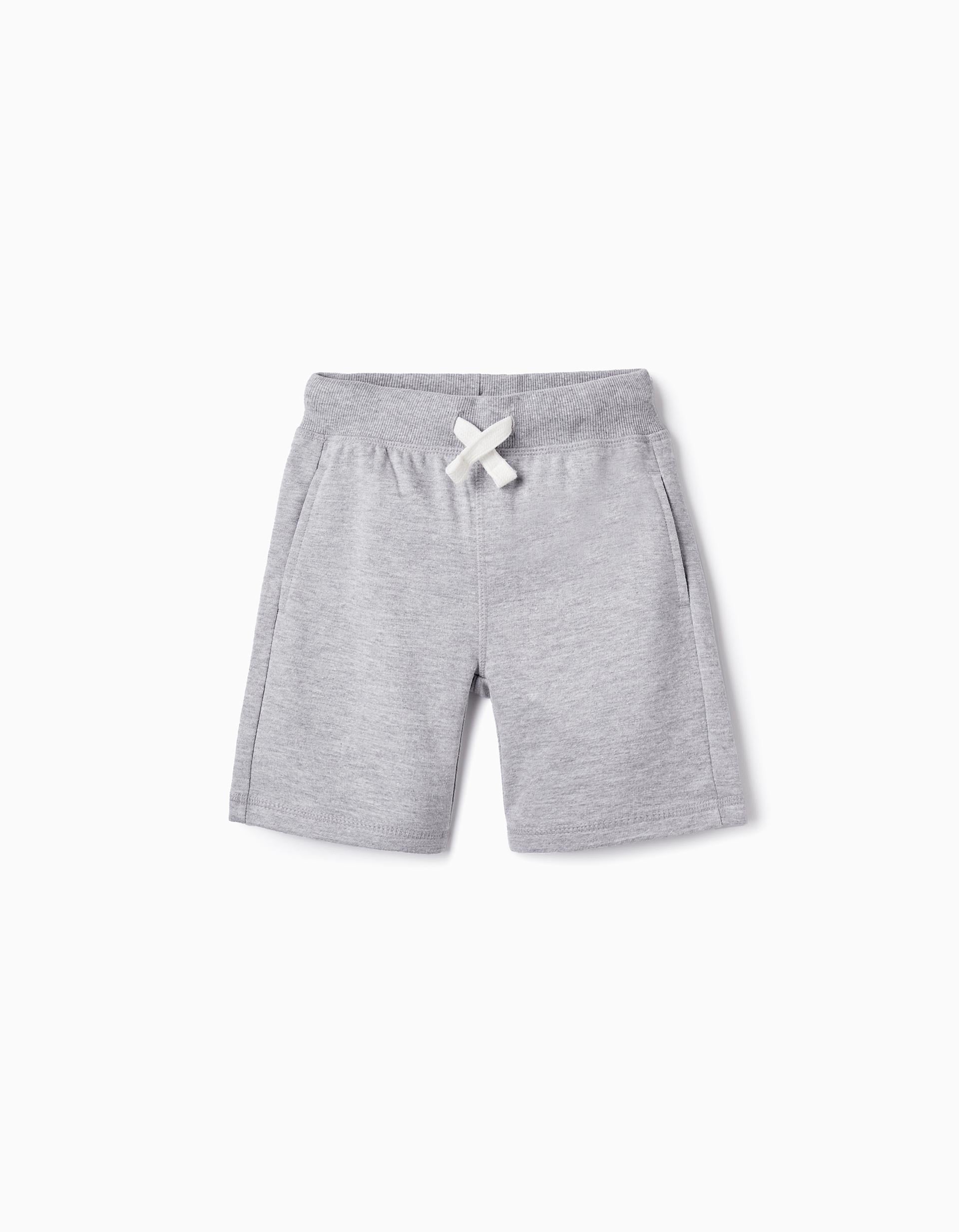 SHORTS FLEECE, LIGHT GREY, 11/12-SHORT/BERMUDA-KID BOY