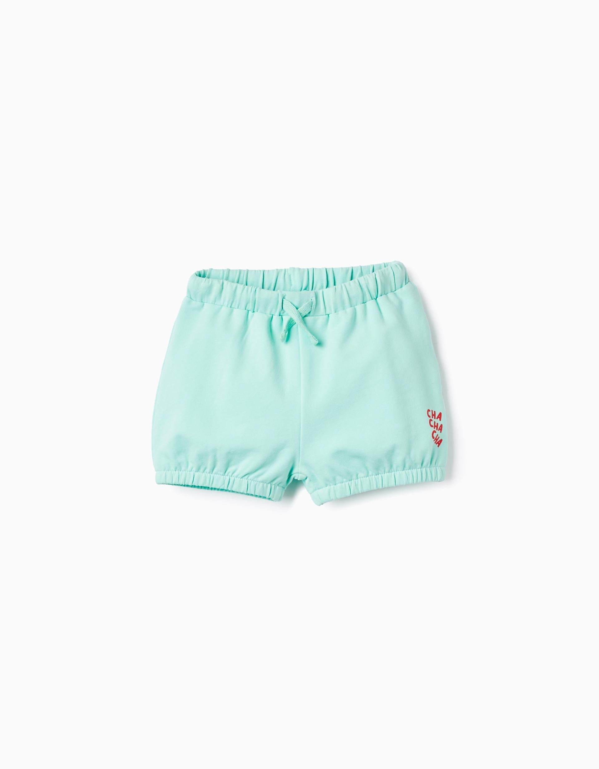 Cotton Shorts for Baby Girls 'Cha Cha Cha', Mint