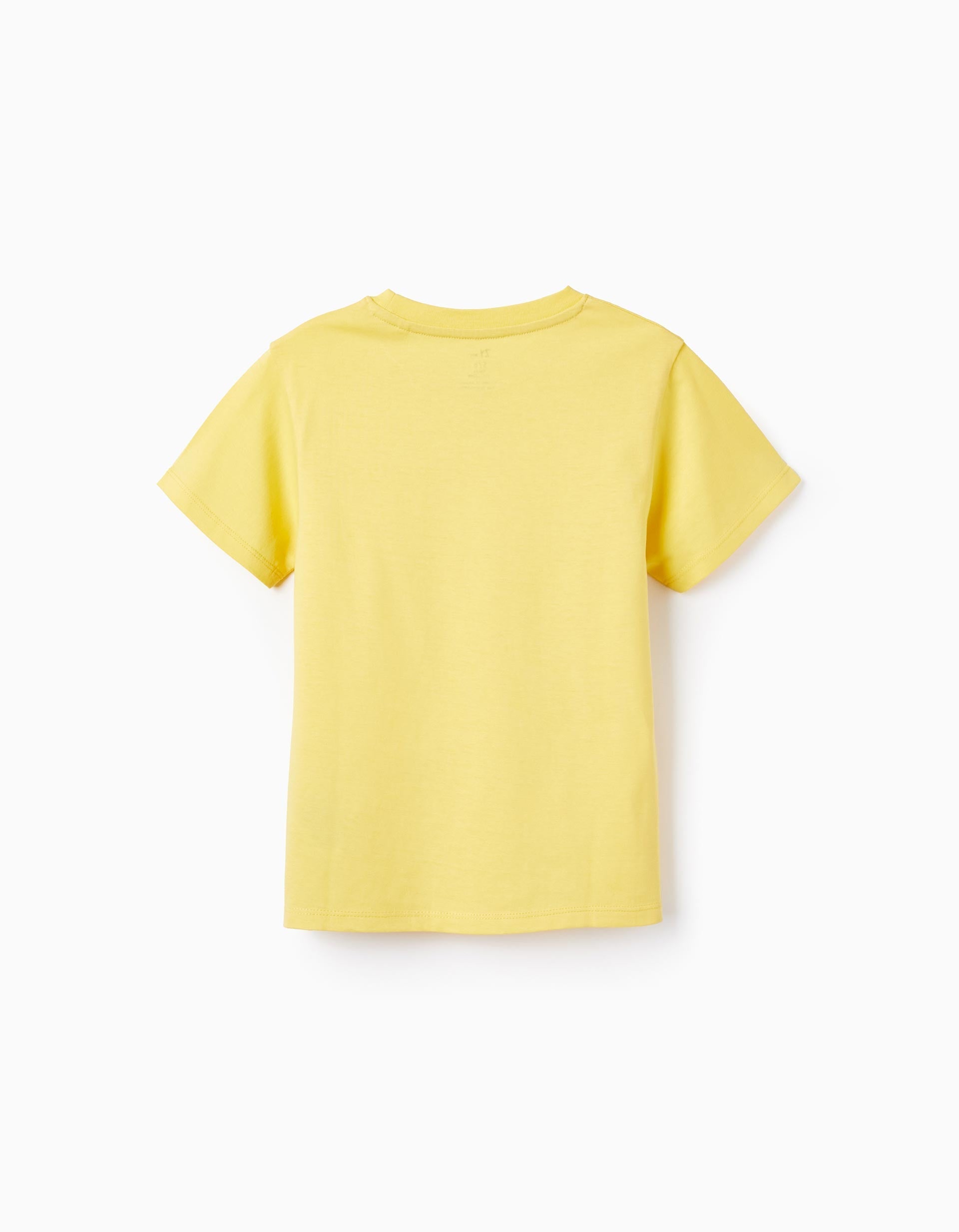 2 Cotton T-shirts for Boys 'Blue Whale', Grey/Yellow