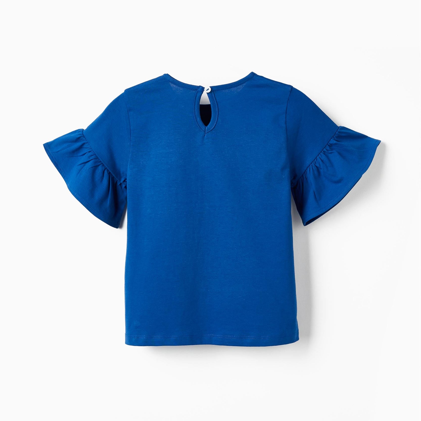 Short Sleeve T-Shirt with Embroidered Pocket for Girls, Blue