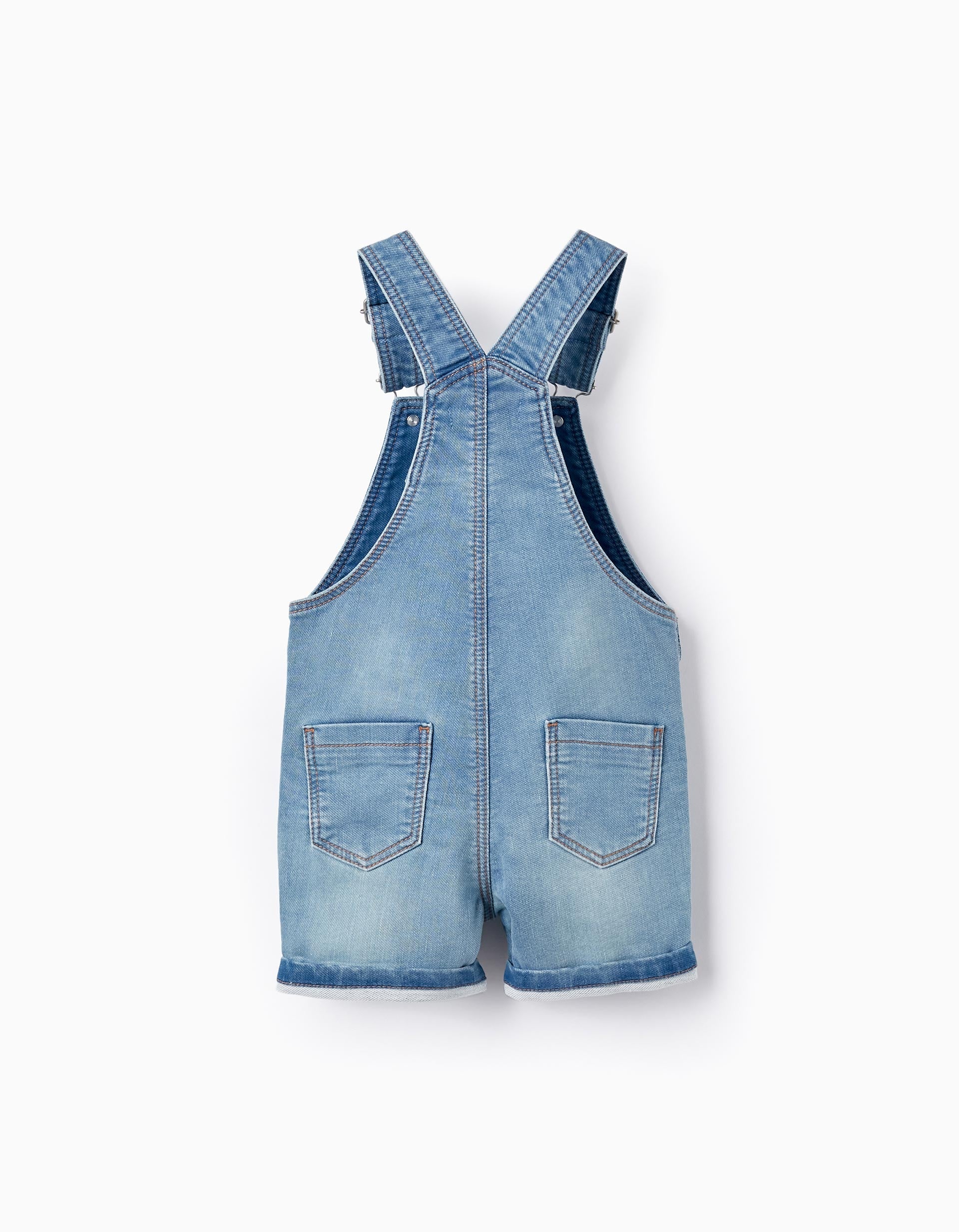 Short Denim Dungarees for Baby Boys, Blue