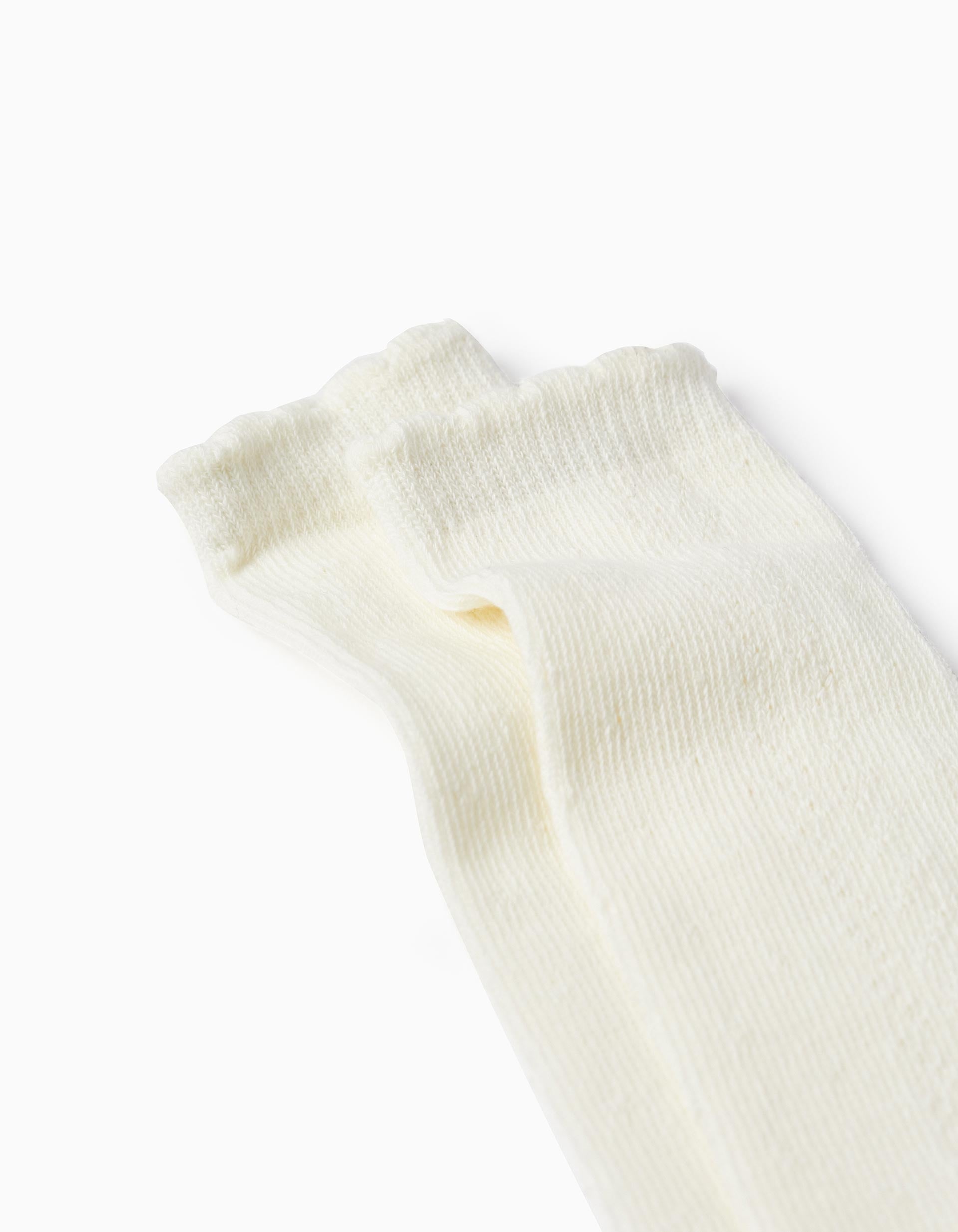 High Socks in Knit for Girls, White