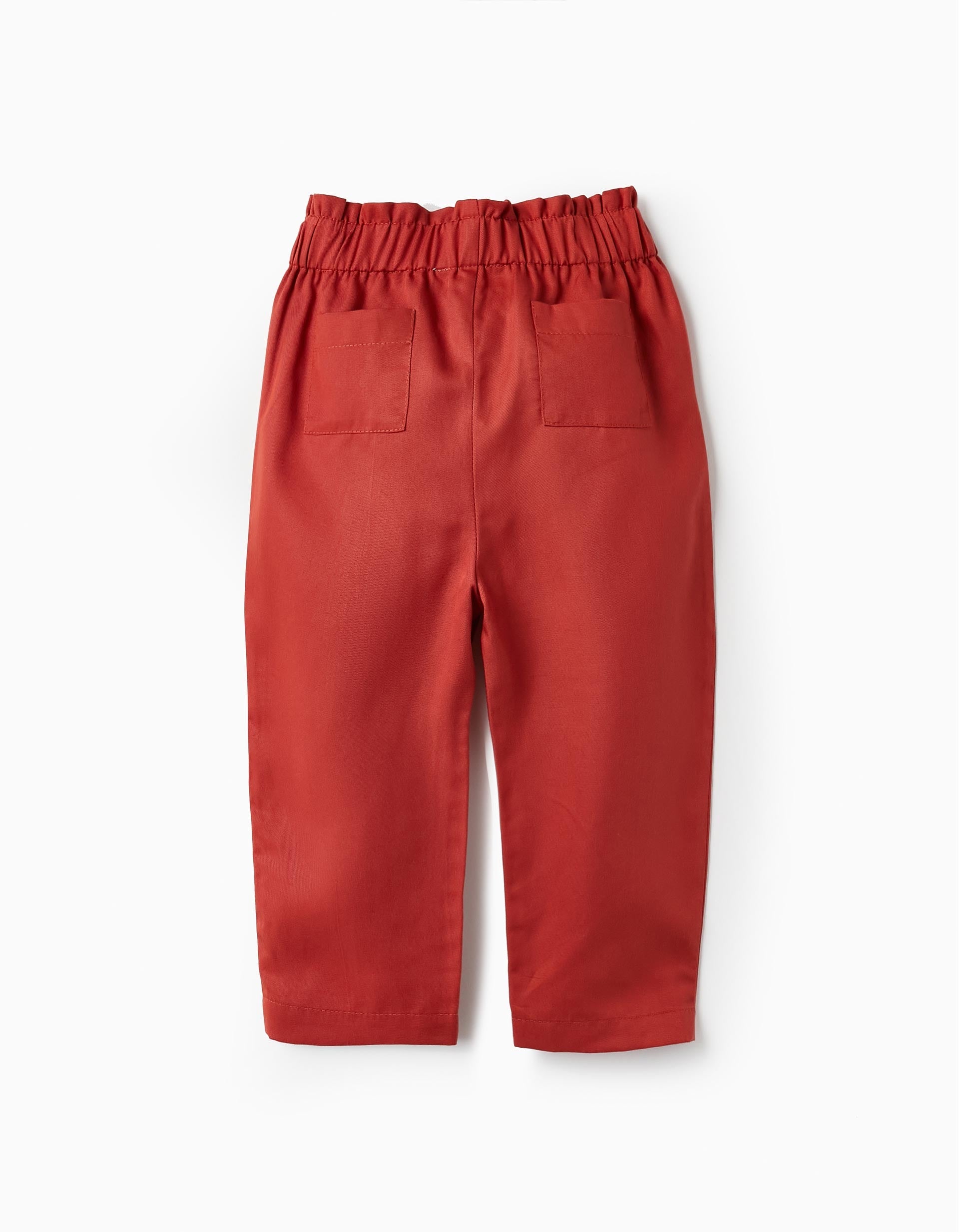 Trousers in Lyocell for Baby Girls, Dark Red