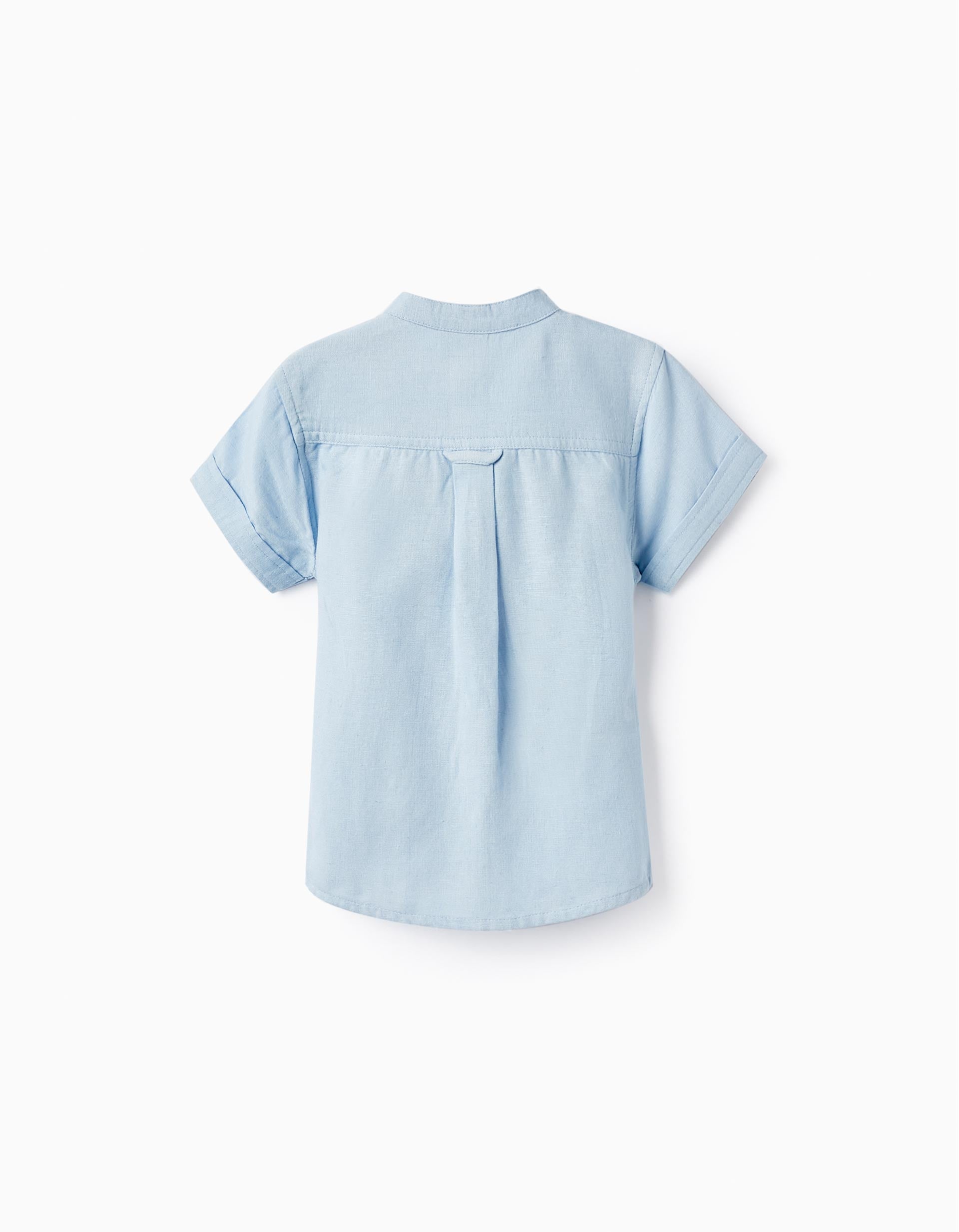 Short Sleeve Shirt for Baby Boys, Light Blue