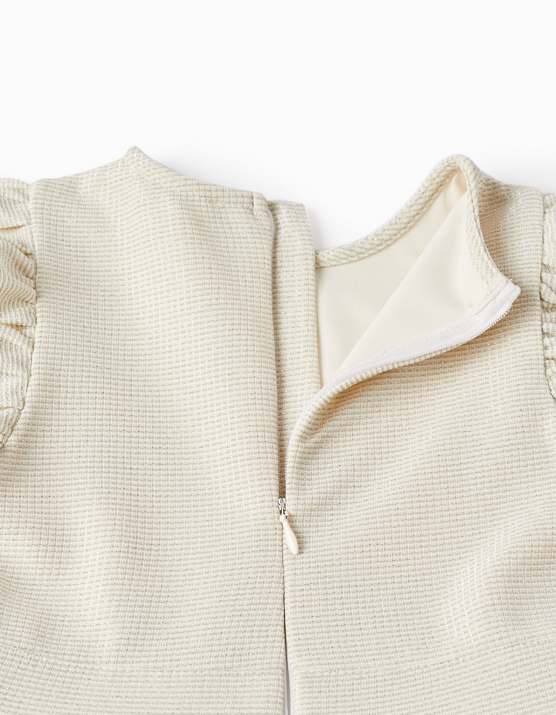 Dress with Lurex Threads and Iridescent Effects for Girls, Gold