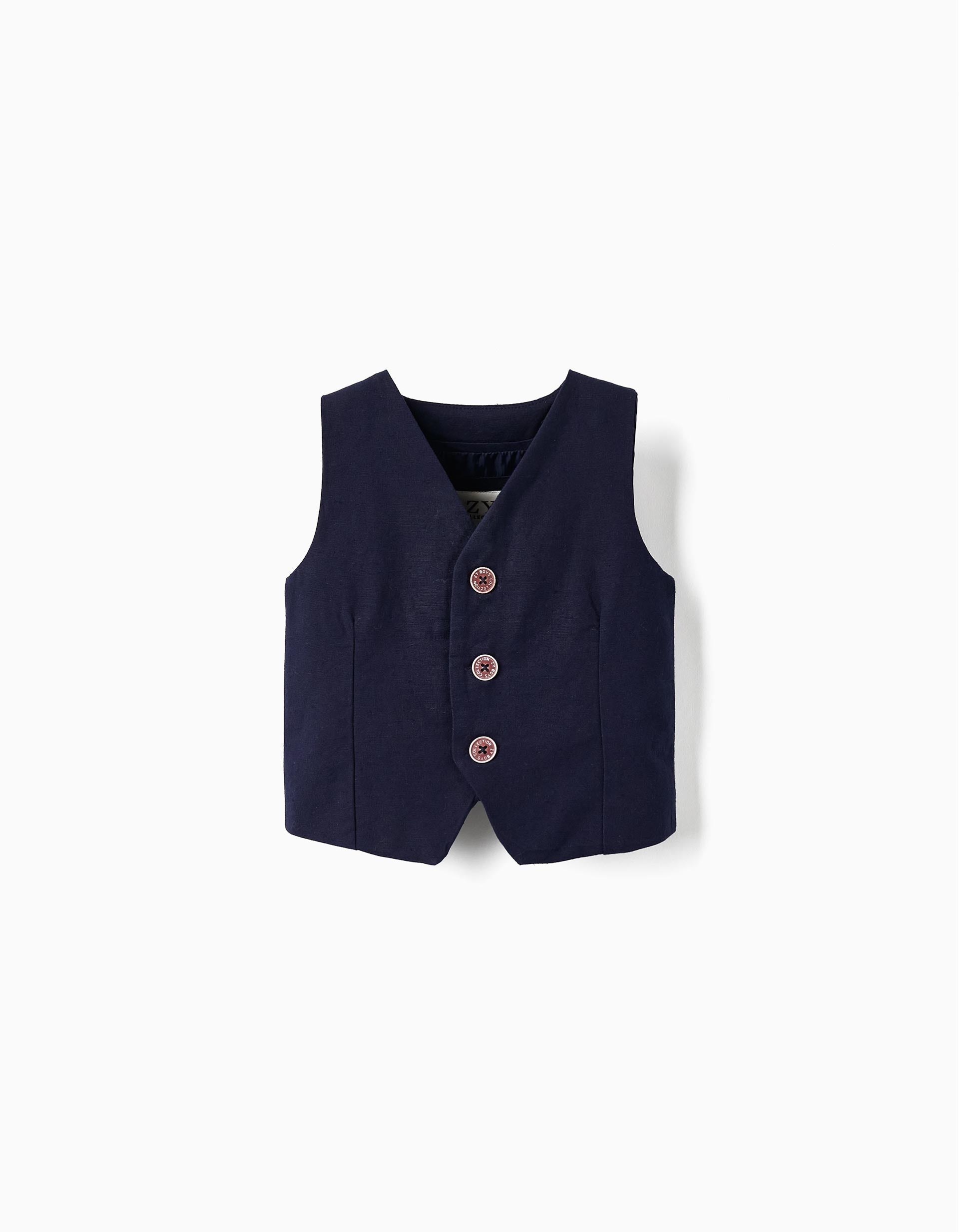 Formal Waistcoat for Baby Boys, Dark Blue