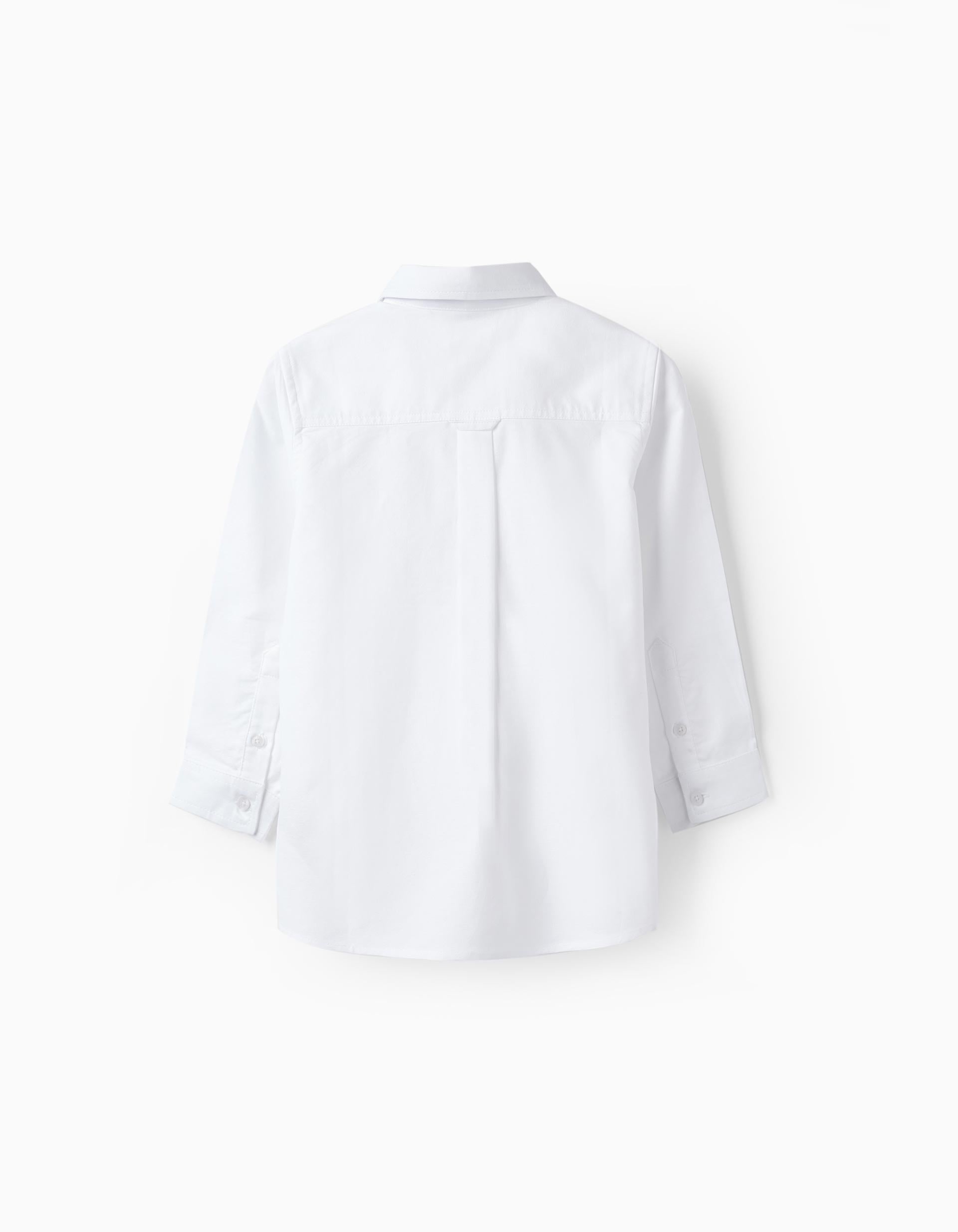 Loop + Cotton Shirt for Boys, Blue/White