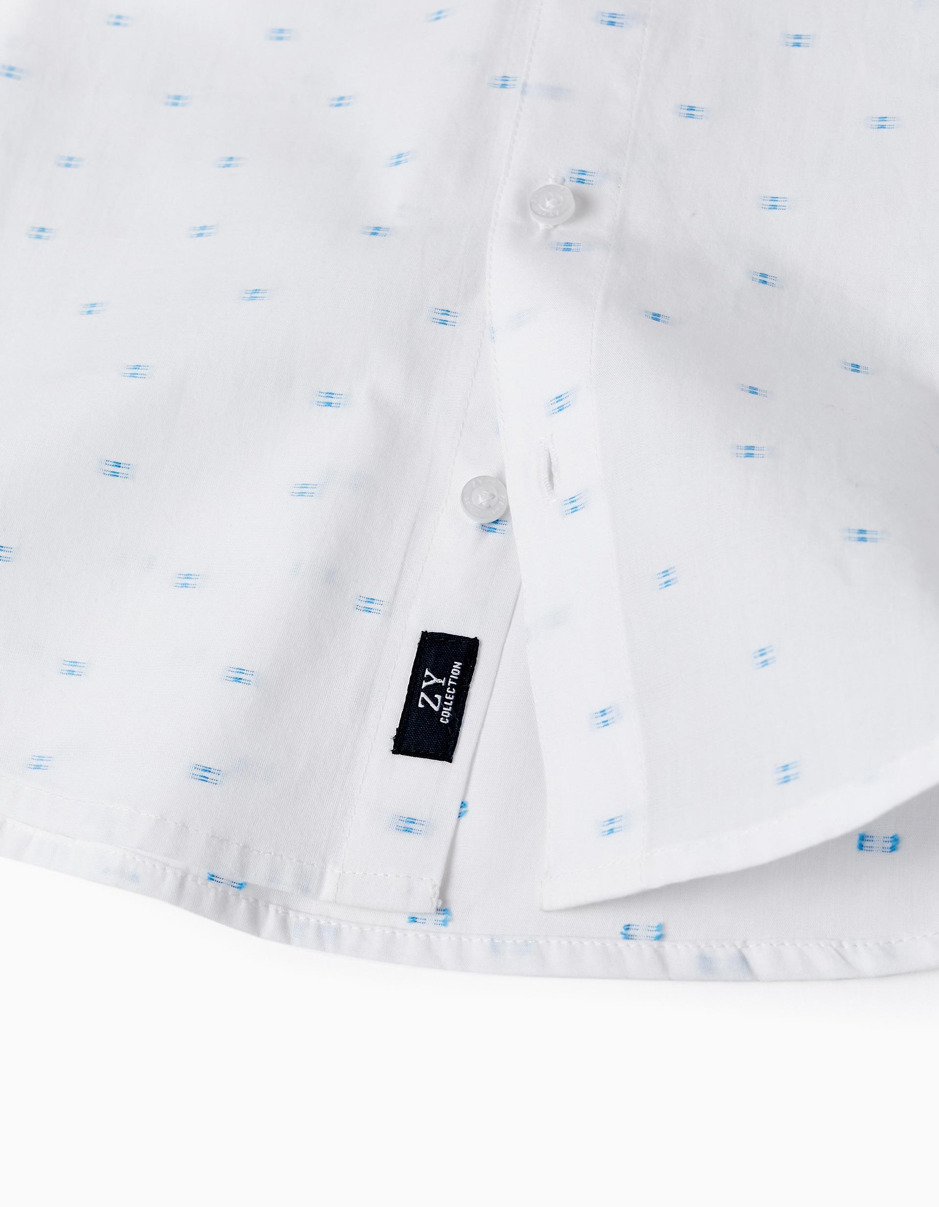 SHIRT LS DOBBY, WHITE, 11/12