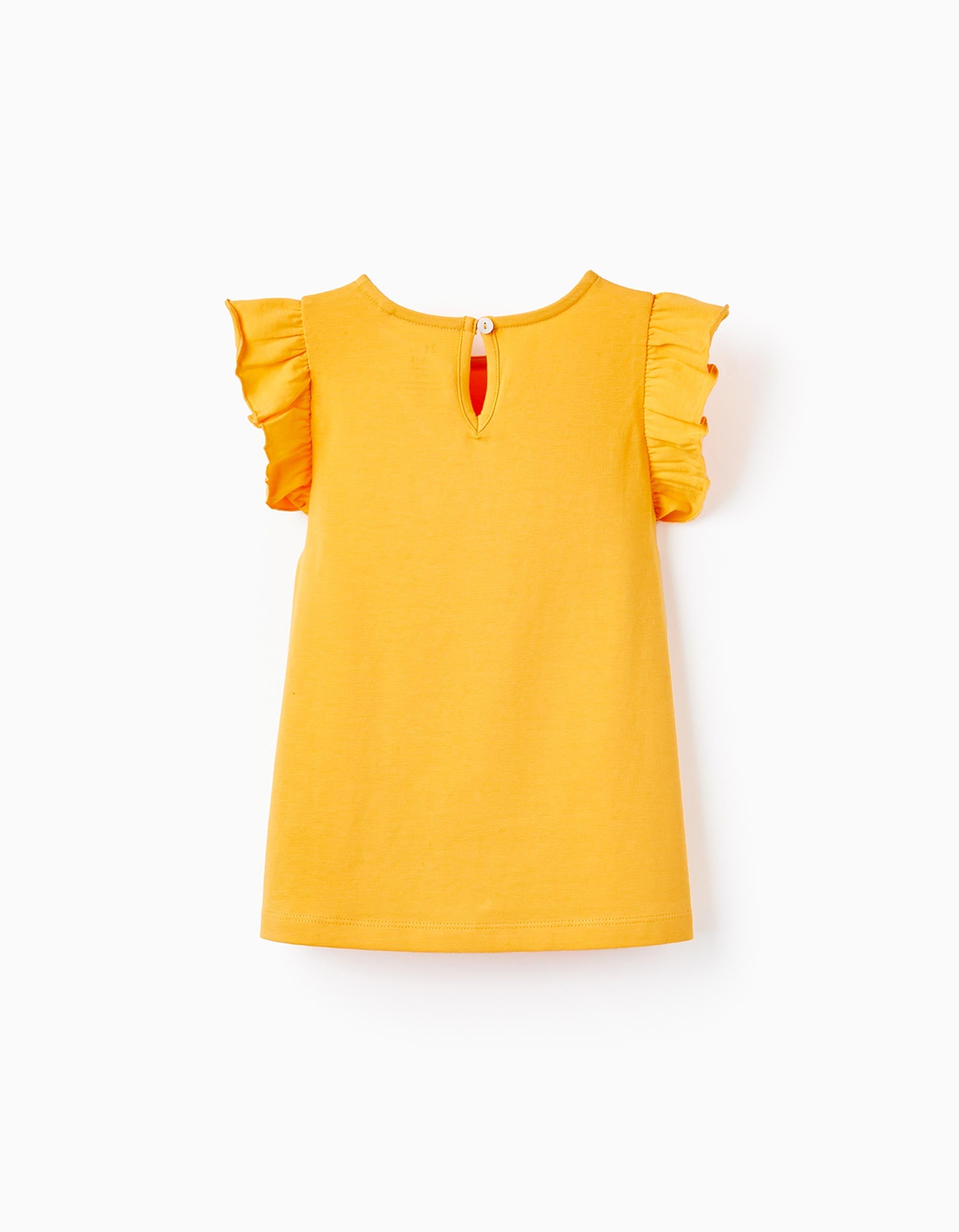 Cotton T-Shirt for Girls, Orange
