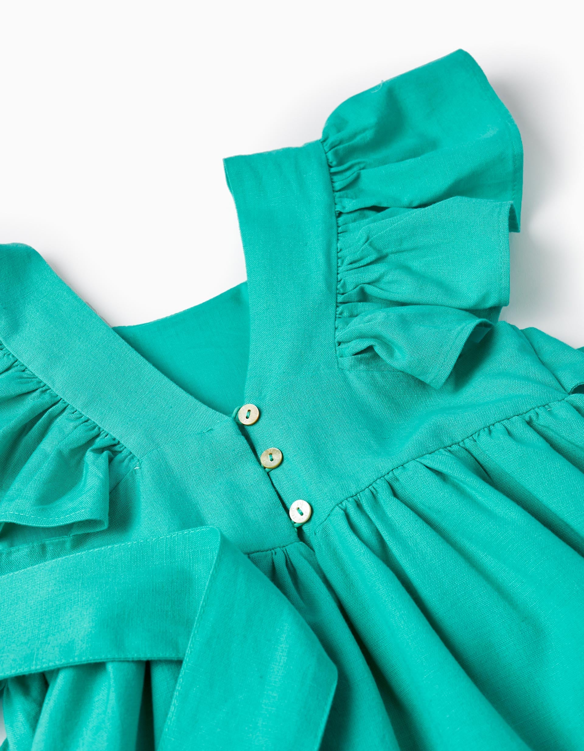 Cotton Dress for Girls 'Special Days', Green