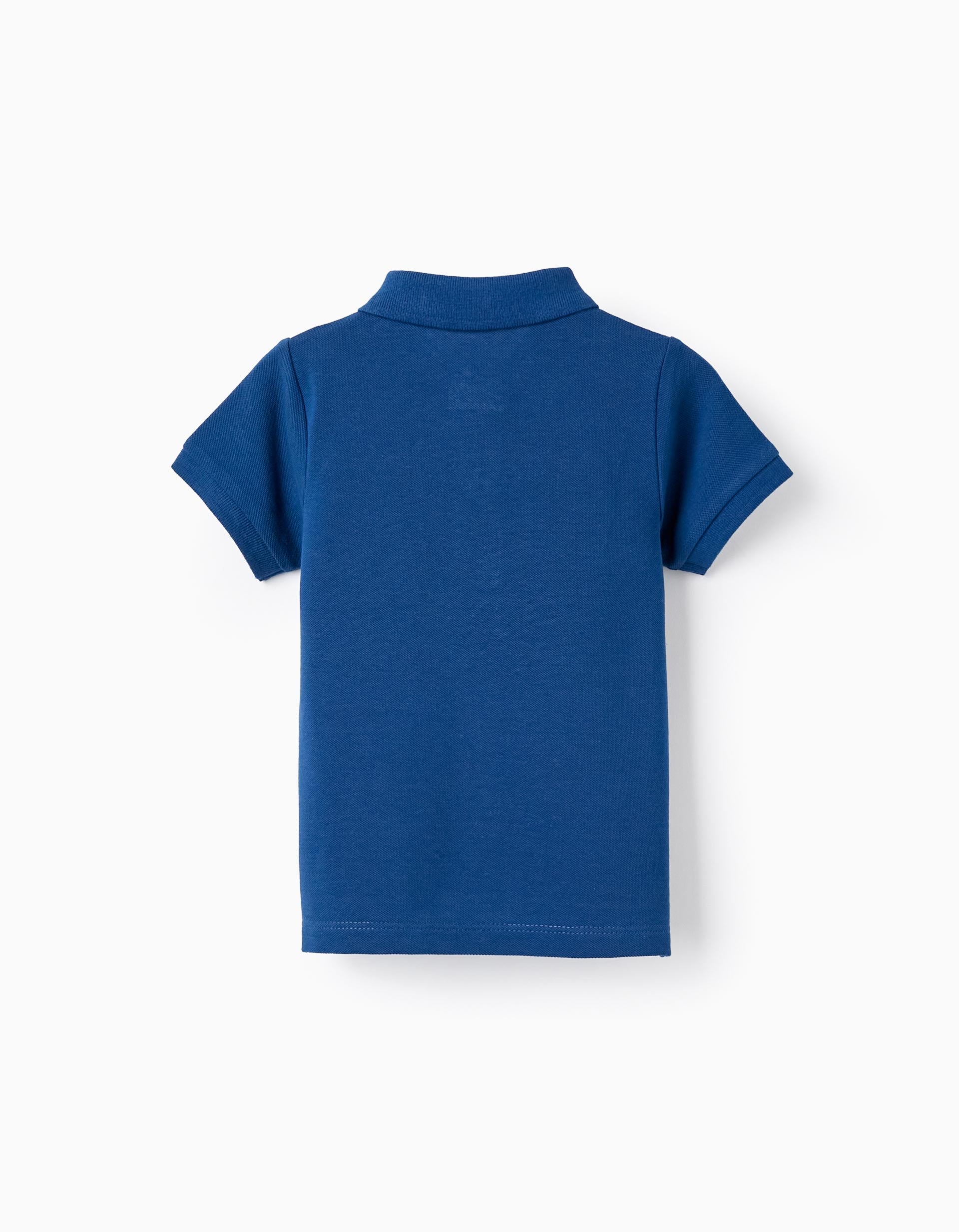 SS SHIRT PIQUE, DARK BLUE, 9/12M-POLO SHIRT-BABY BOY