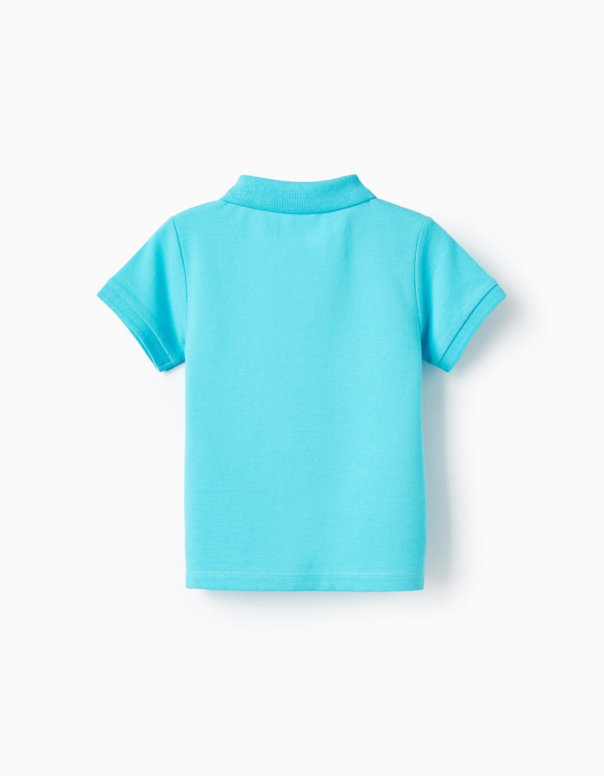 Polo in Cotton Piqué for Baby Boys, Light Blue