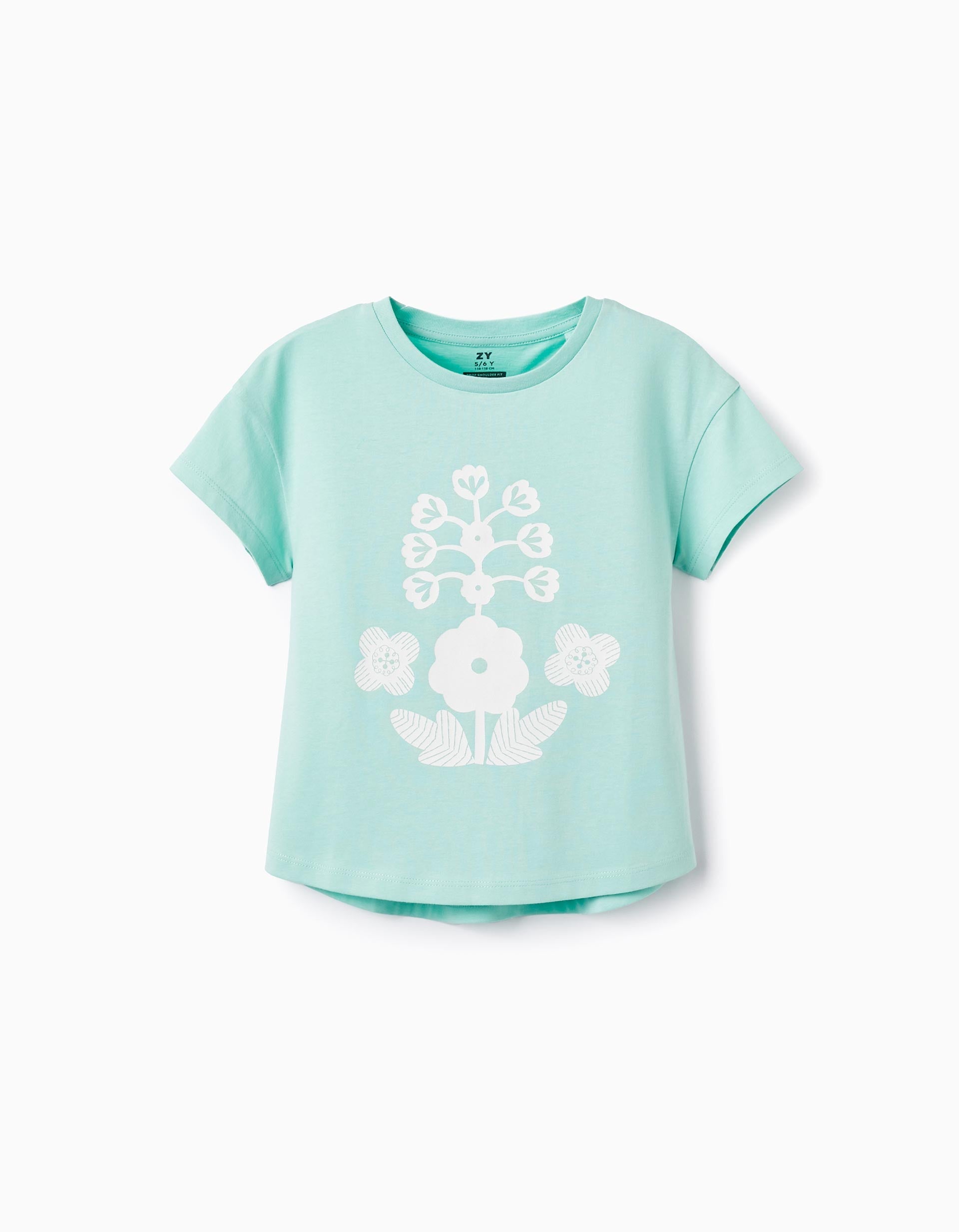 SS T SHIRT JERSEY, LIGHT GREEN, 11/12-T-SHIRT-KID GIRL