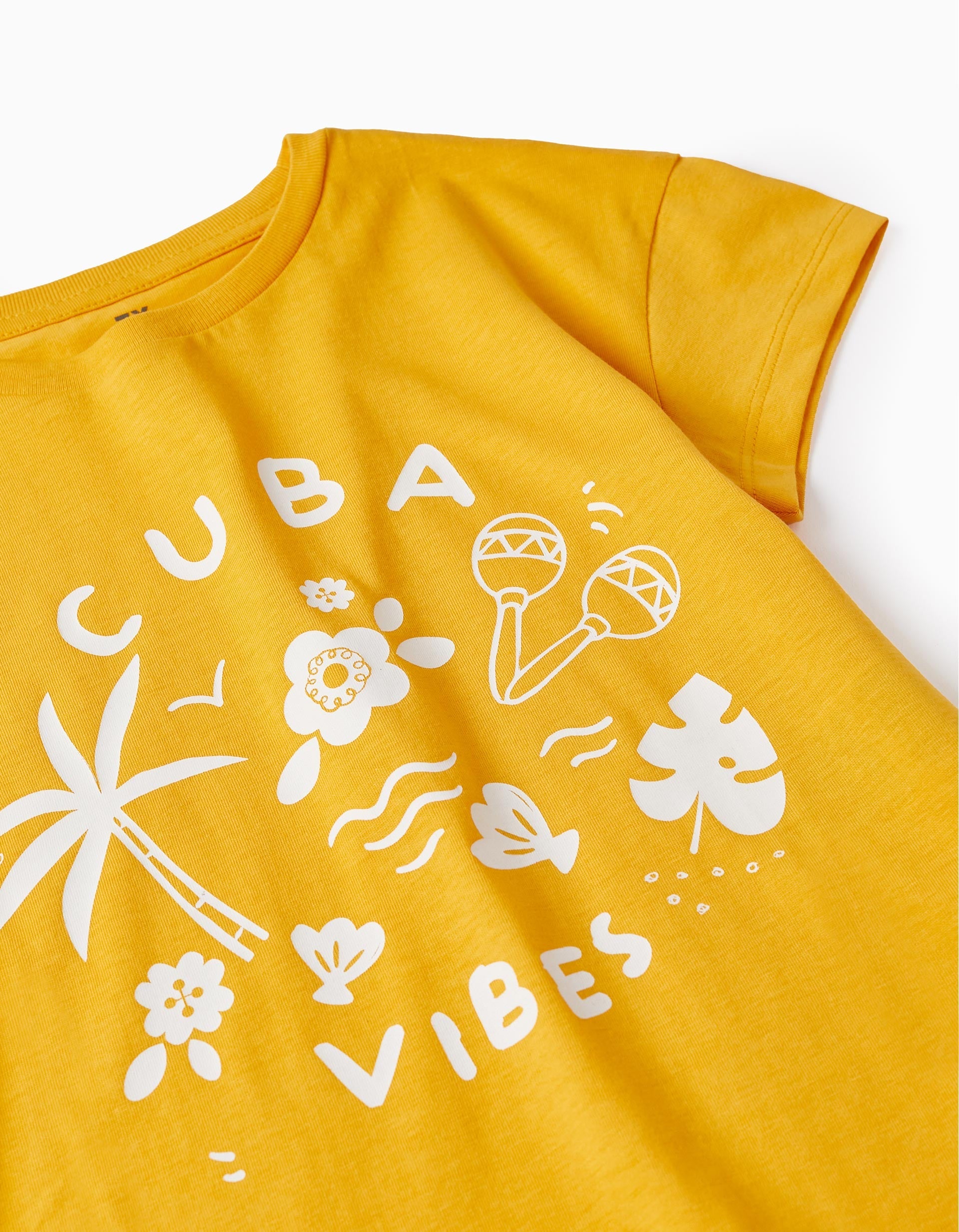 SS T SHIRT JERSEY, YELLOW, 11/12-T-SHIRT-KID GIRL
