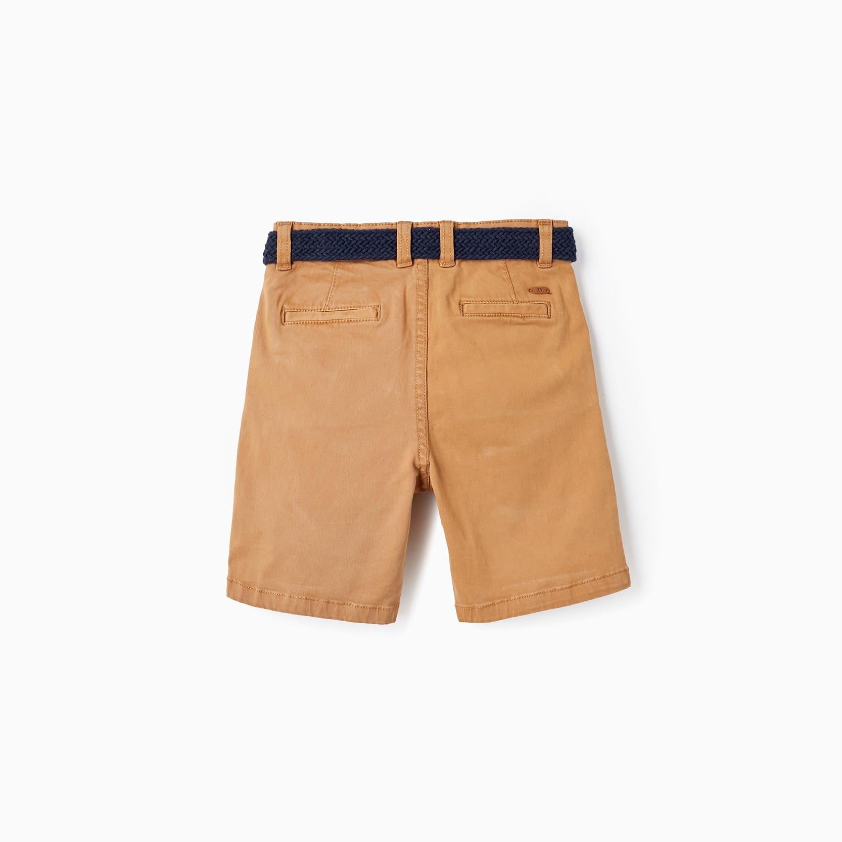 Chino Twill Shorts With Belt for Boys, Camel
