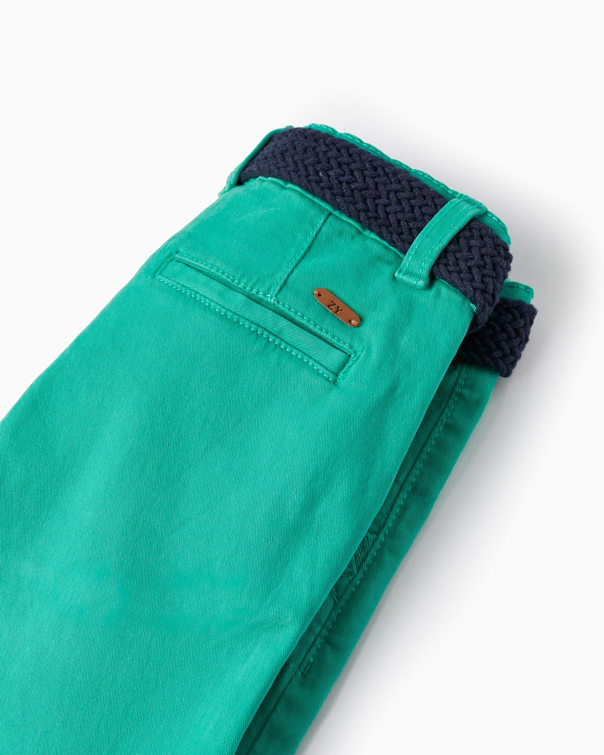 CHINO SHORTS TWILL, GREEN, 9/10