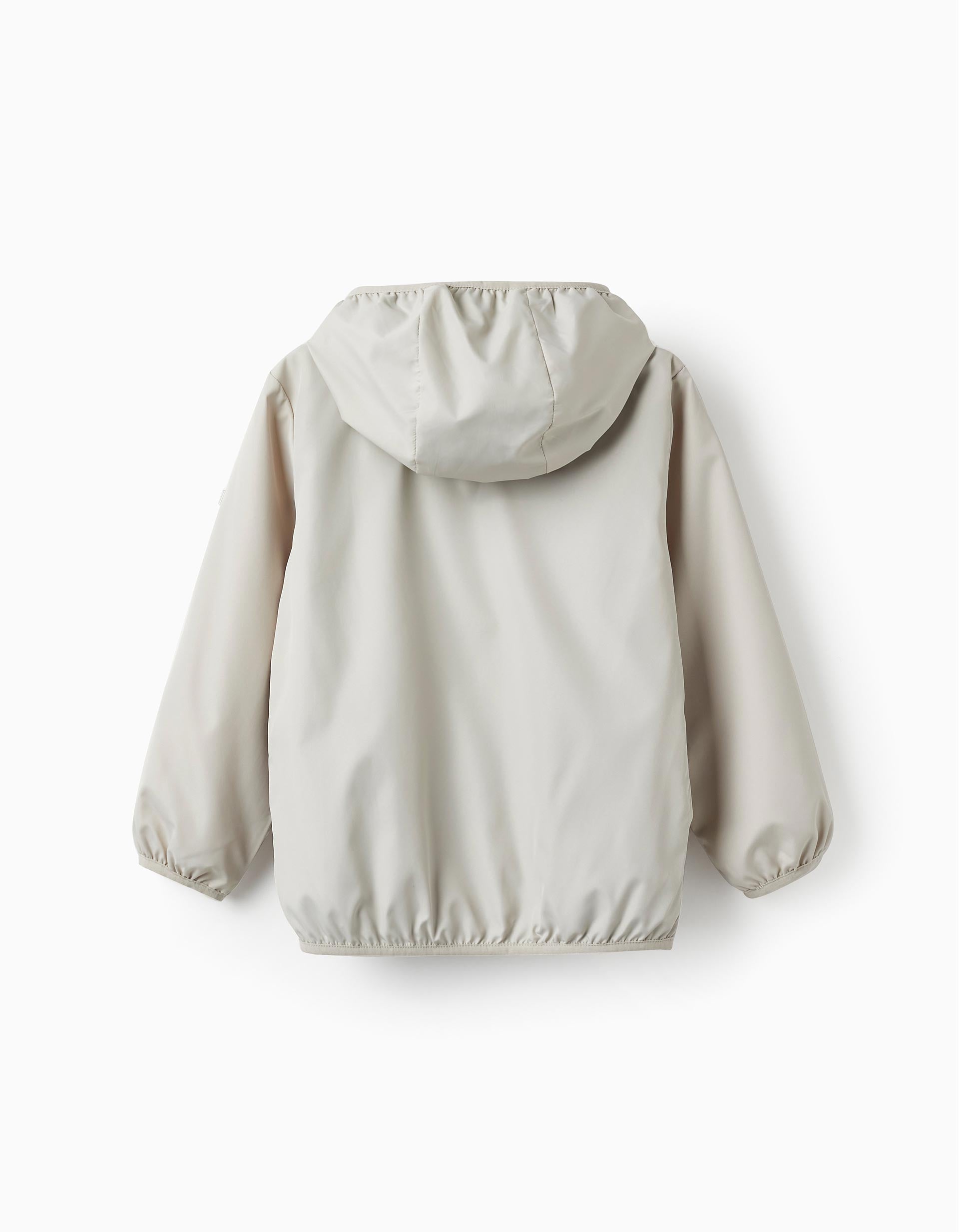 Hooded Windbreaker Jacket for Boys, Grey