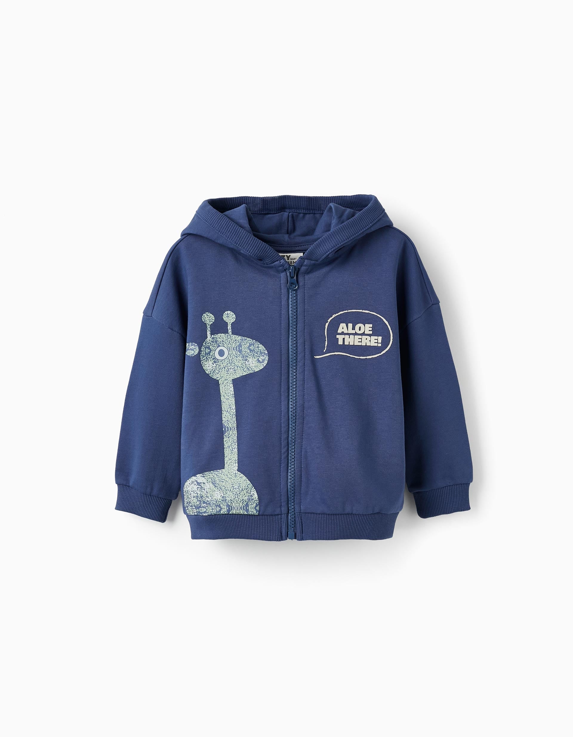 Hooded Jacket with 3D Ears for Baby Boys 'Aloe There!', Blue