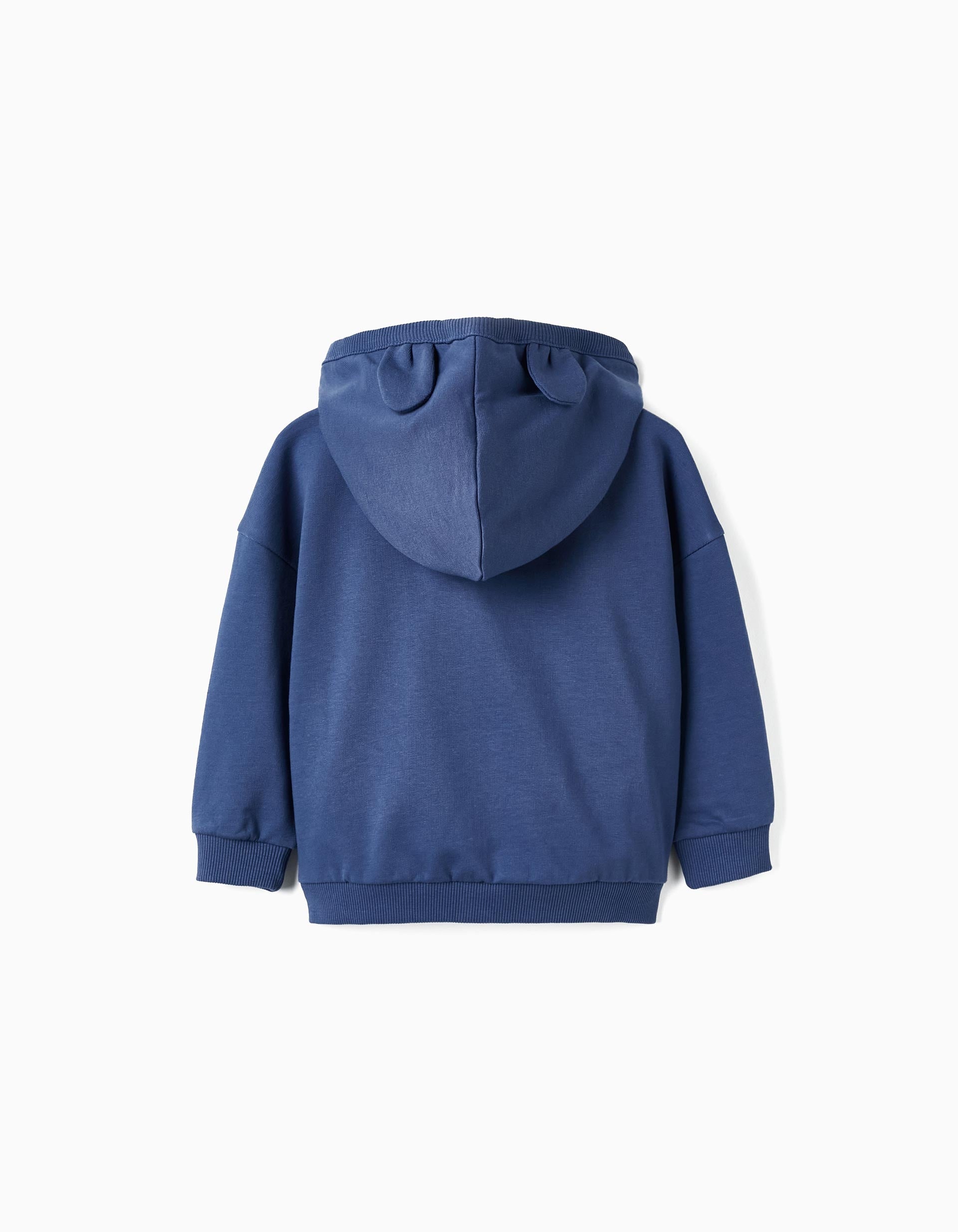 Hooded Jacket with 3D Ears for Baby Boys 'Aloe There!', Blue