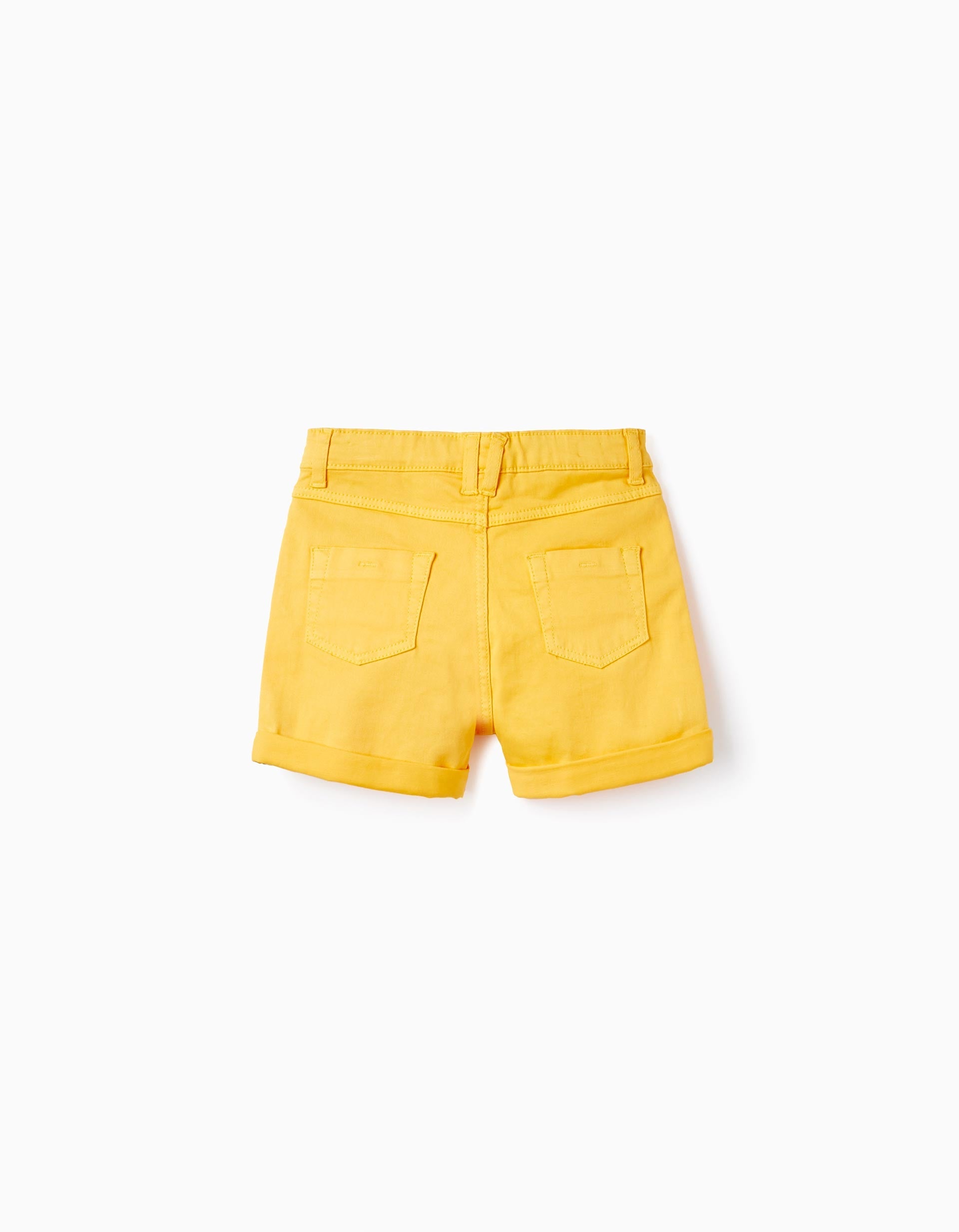 SHORTS TWILL, YELLOW, 11/12-SHORT/BERMUDA-KID GIRL