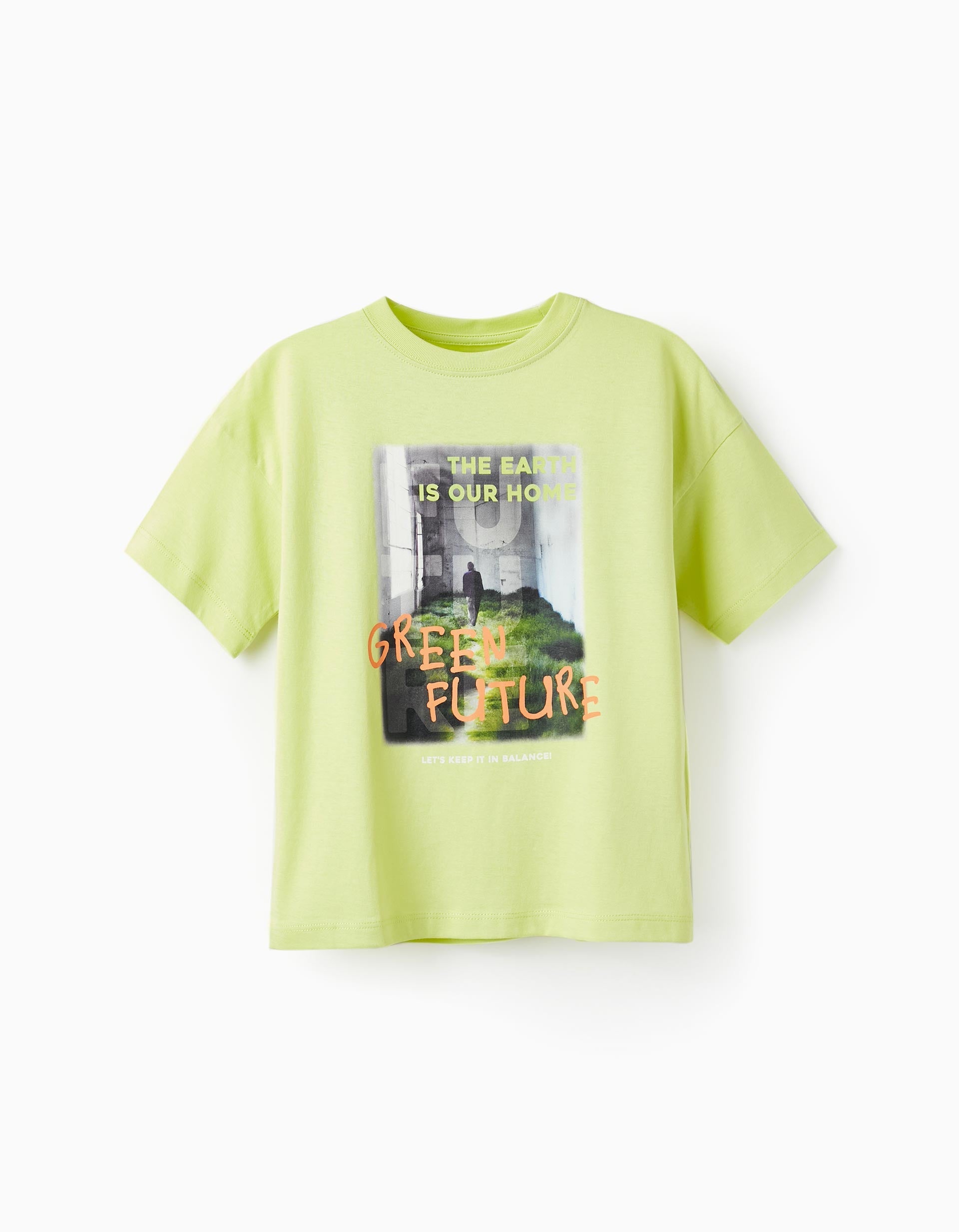 Short Sleeve T-Shirt for Boys 'Green Future', Green