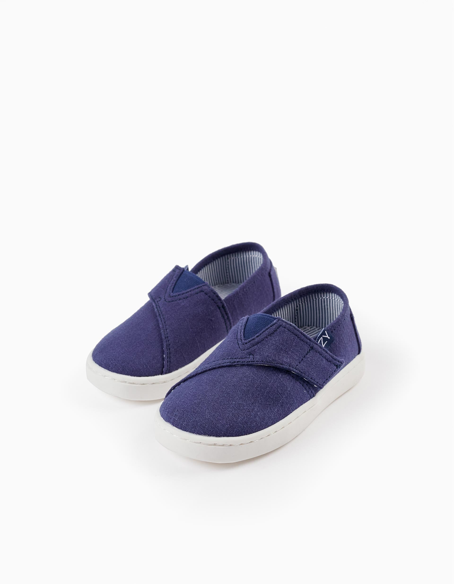 Fabric Espadrilles for Baby Boy, Dark Blue