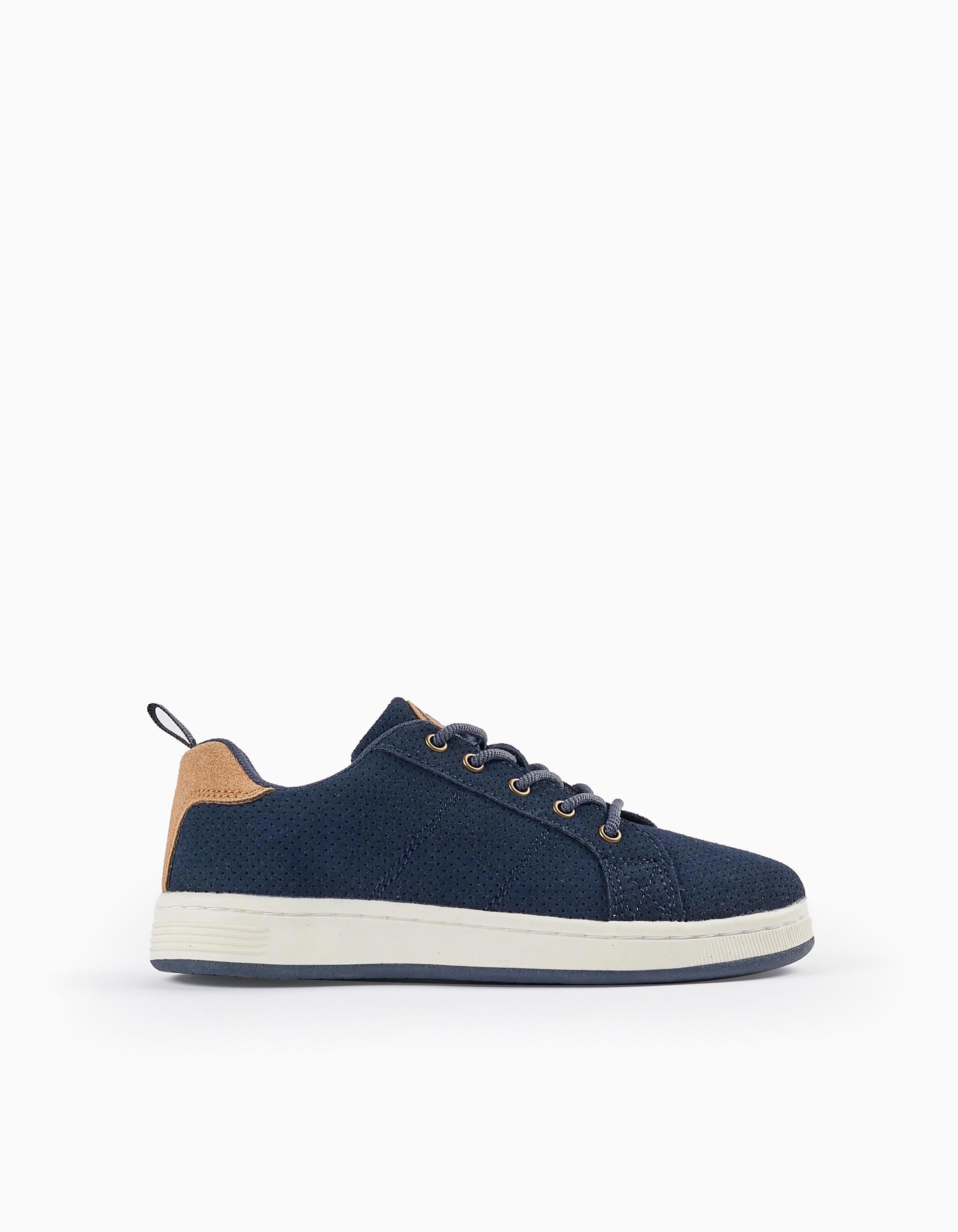 Trainers in Suedine for Boys 'ZY 1996', Dark Blue