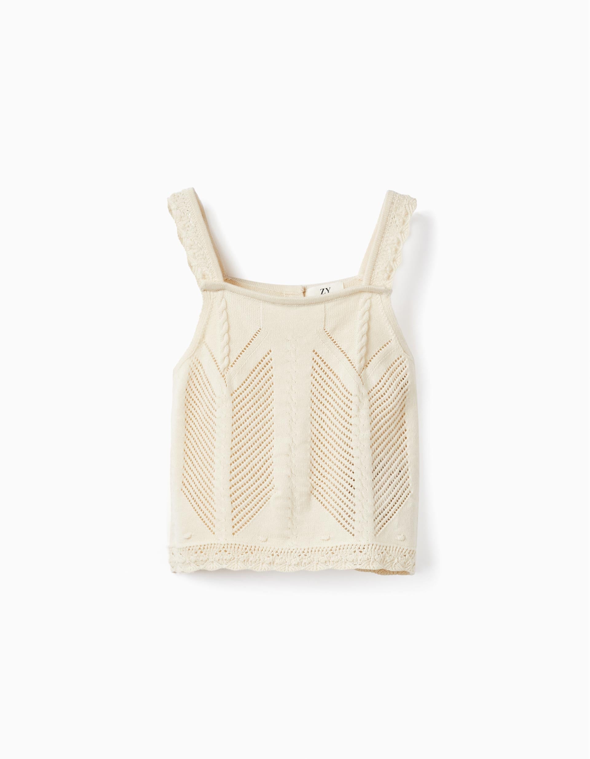 KNIT TOP ACRYLIC, LIGHT BEIGE, 11/12-SWEAT-KID GIRL