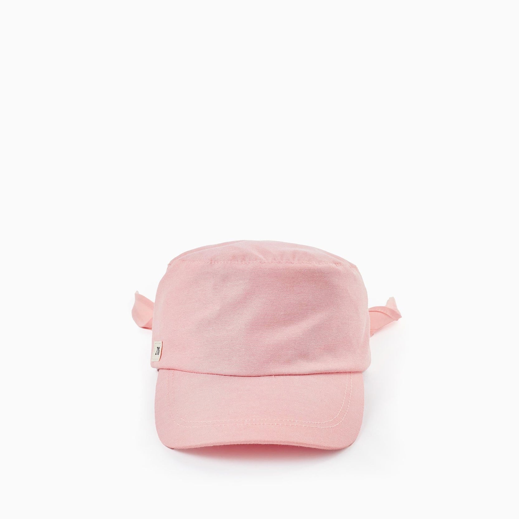 Cotton Cap with Ribbon for Girls, Pink