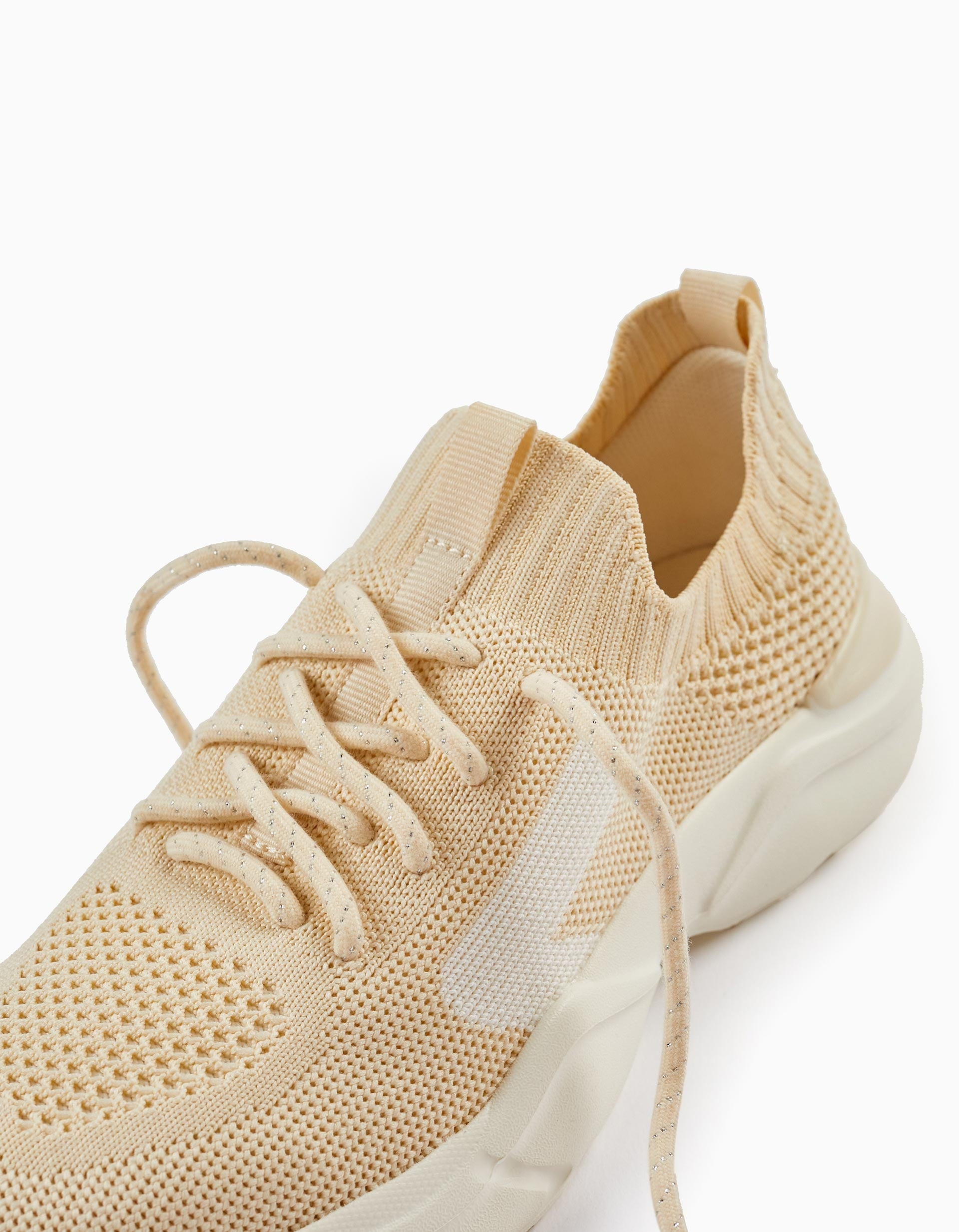 Sports Trainers in Mesh for Girls 'Superlight', Beige/White